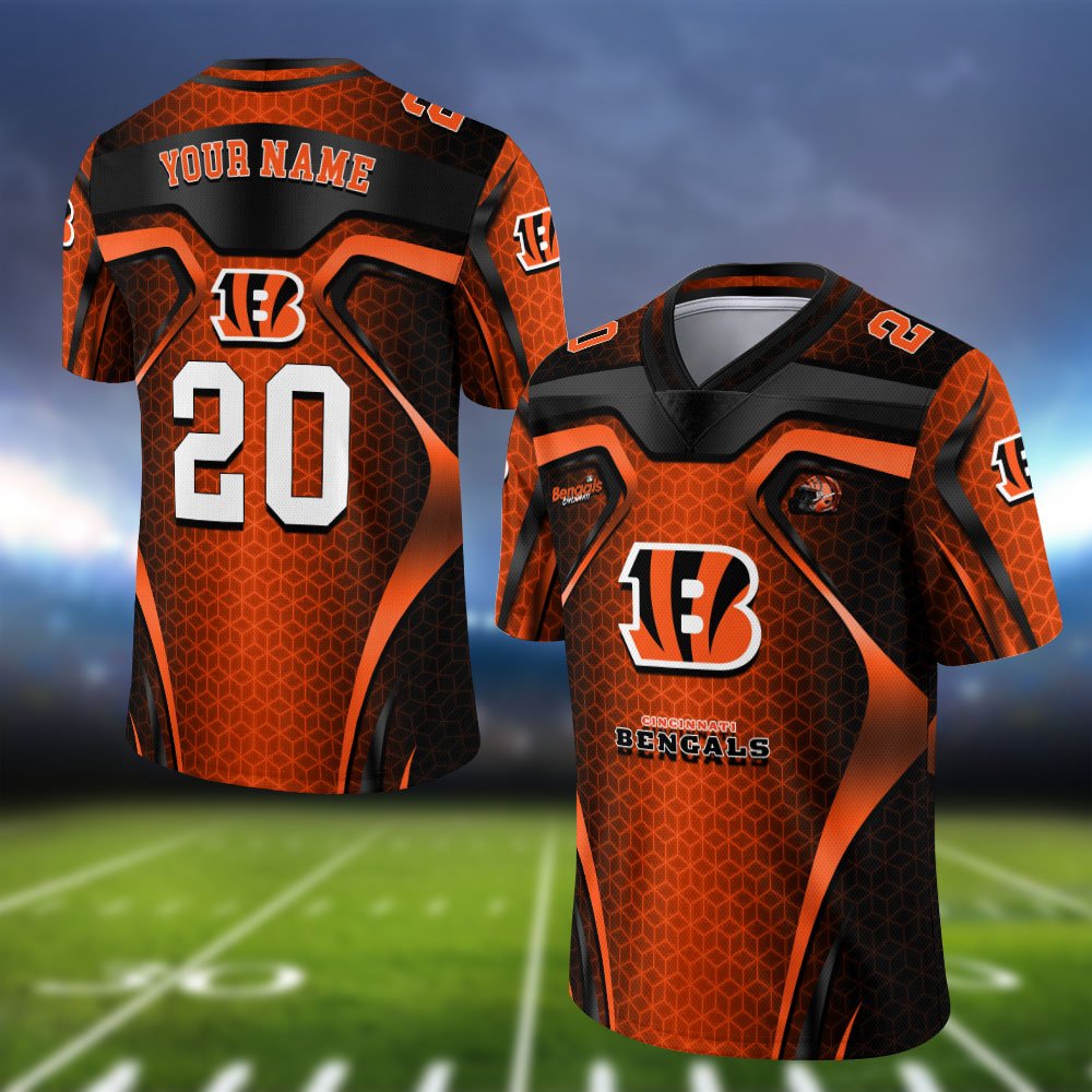 Cincinnati Bengals Vneck Football Jersey 2024 Version Personalized Your Name And Number, Football Jersey For Football Lovers ETHY-0102275