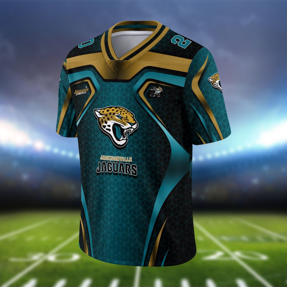 Alternative view of Jacksonville Jaguars Vneck Football Jersey 2024 Version Personalized Your Name And Number, Football Jersey For Football Lovers ETHY-0102275