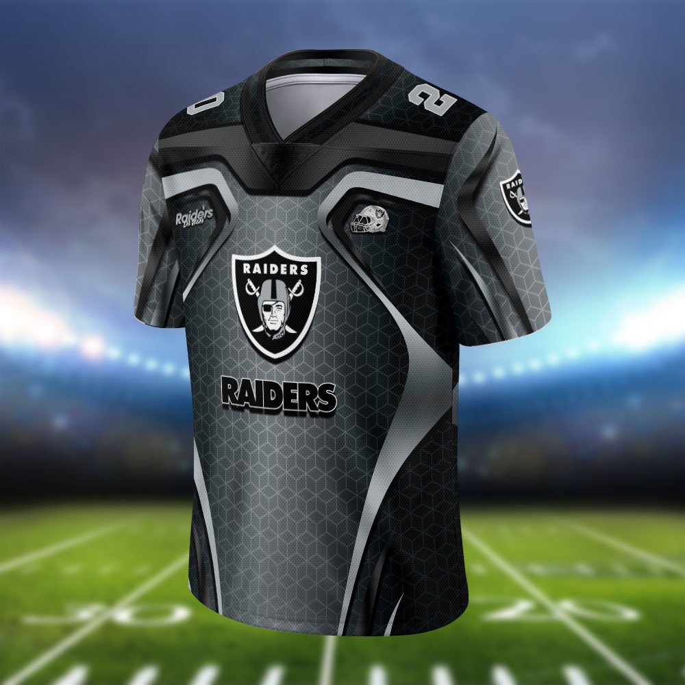 Alternative view of Las Vegas Raiders Vneck Football Jersey 2024 Version Personalized Your Name And Number, Football Jersey For Football Lovers ETHY-0102275