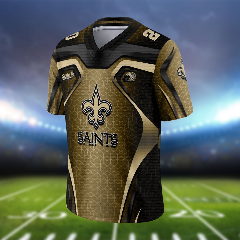 Alternative view of New Orleans Saints Vneck Football Jersey 2024 Version Personalized Your Name And Number, Football Jersey For Football Lovers ETHY-0102275