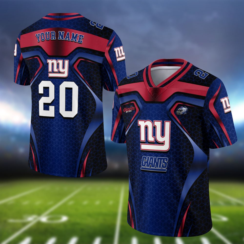 New York Giants Vneck Football Jersey 2024 Version Personalized Your Name And Number, Football Jersey For Football Lovers ETHY-0102275