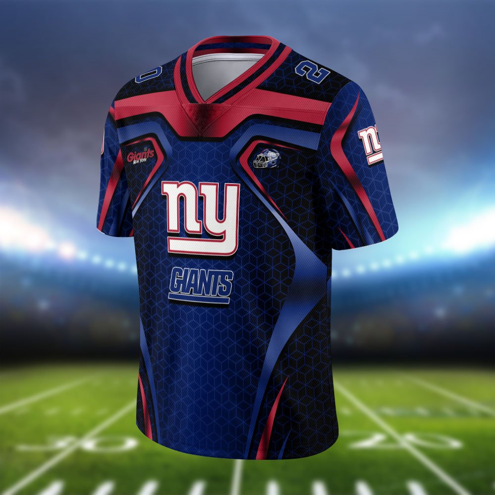 Alternative view of New York Giants Vneck Football Jersey 2024 Version Personalized Your Name And Number, Football Jersey For Football Lovers ETHY-0102275