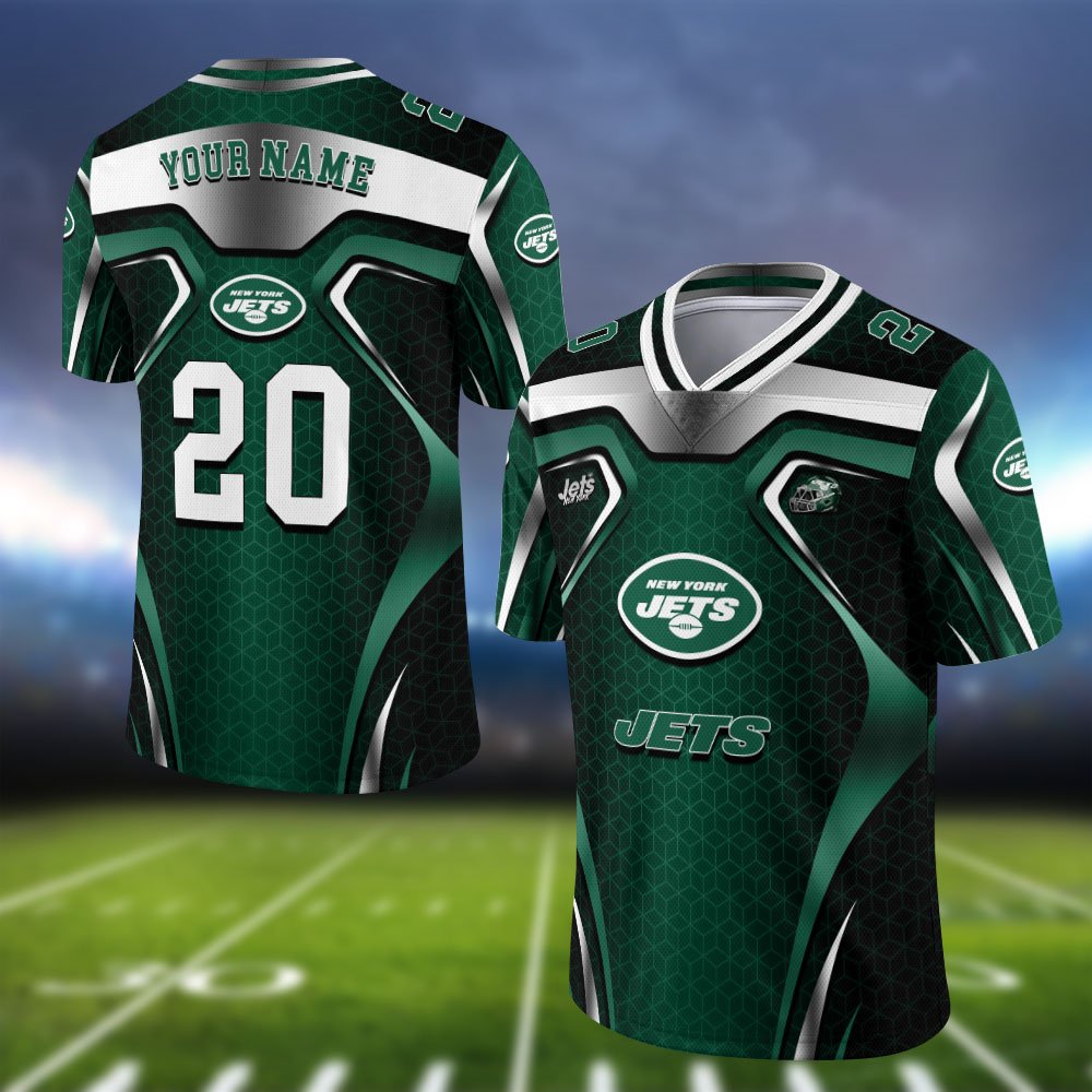 New York Jets Vneck Football Jersey 2024 Version Personalized Your Name And Number, Football Jersey For Football Lovers ETHY-0102275