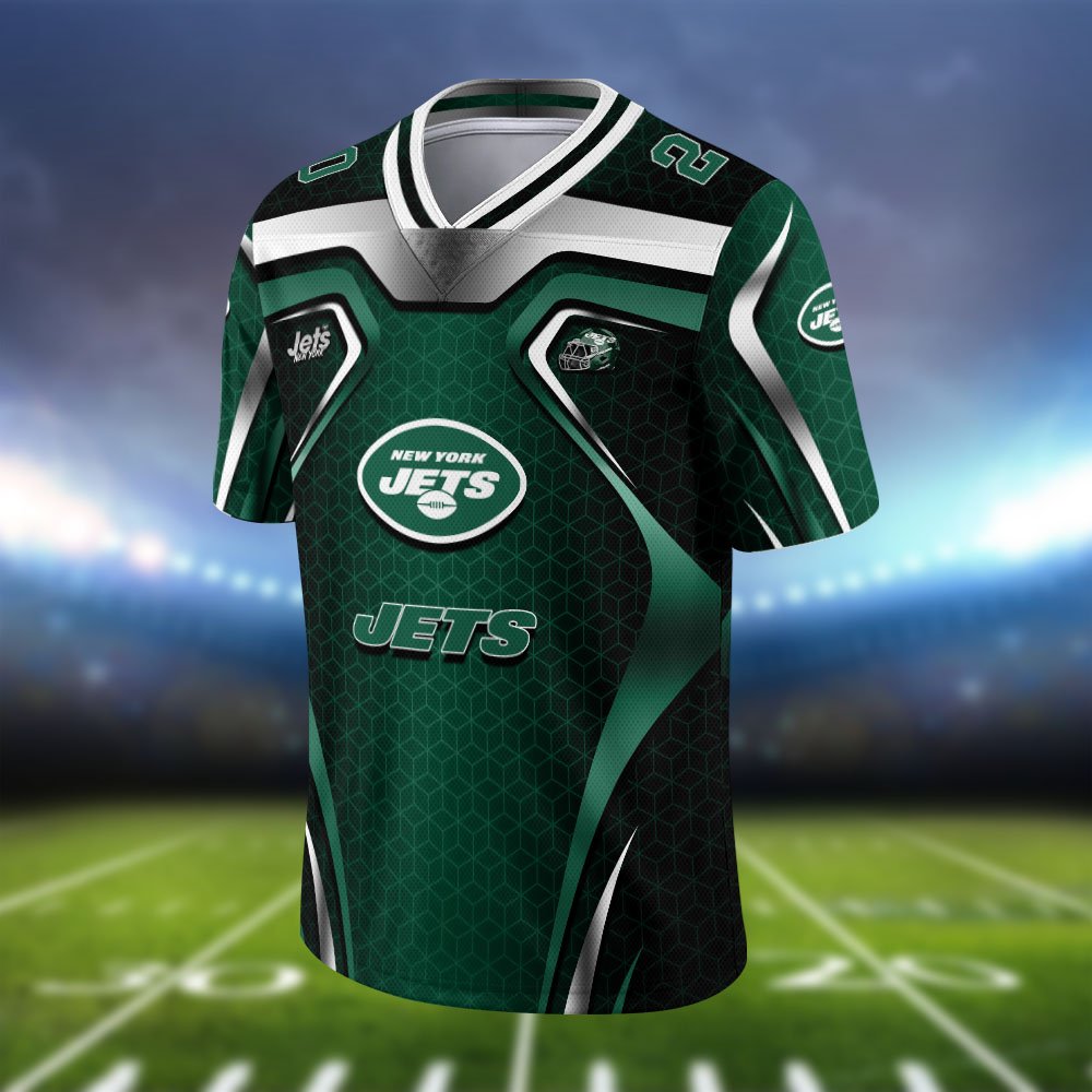 Alternative view of New York Jets Vneck Football Jersey 2024 Version Personalized Your Name And Number, Football Jersey For Football Lovers ETHY-0102275