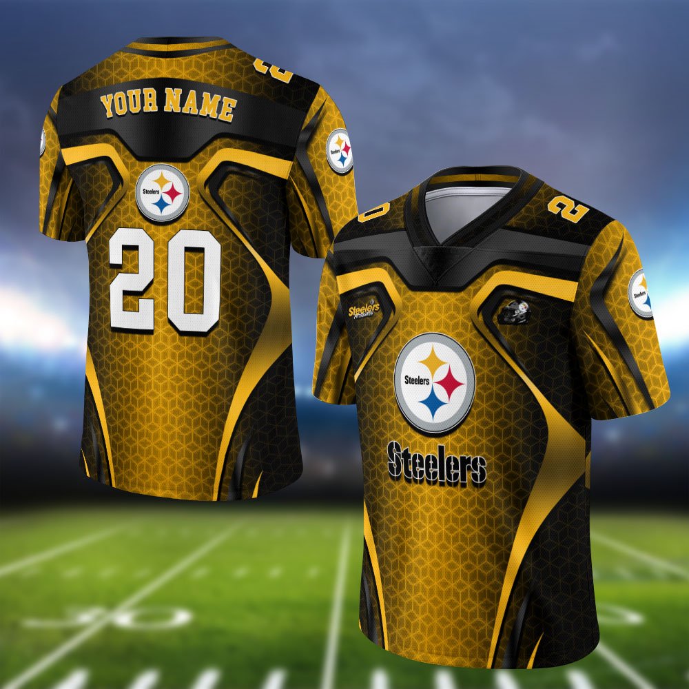 Pittsburgh Steelers Vneck Football Jersey 2024 Version Personalized Your Name And Number, Football Jersey For Football Lovers ETHY-0102275