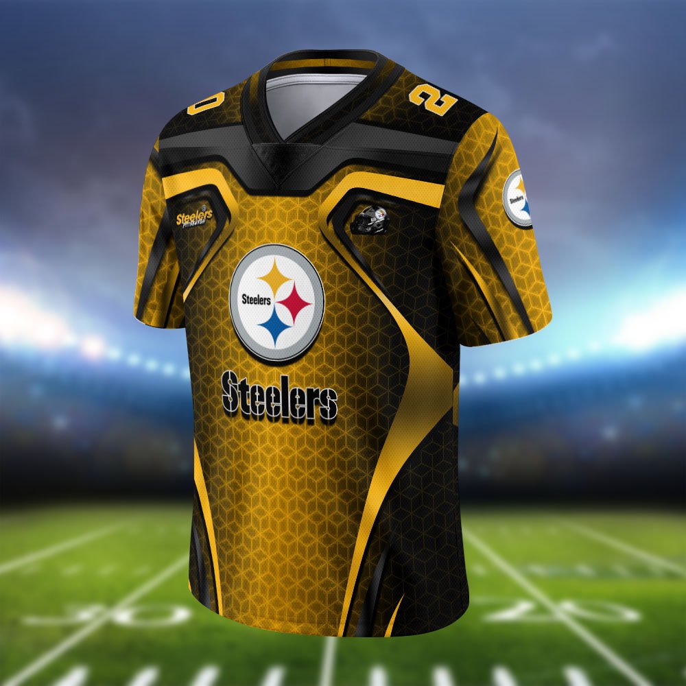 Alternative view of Pittsburgh Steelers Vneck Football Jersey 2024 Version Personalized Your Name And Number, Football Jersey For Football Lovers ETHY-0102275