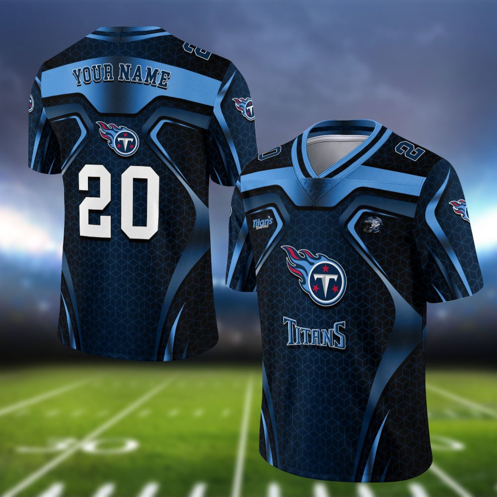 Tennessee Titans Vneck Football Jersey 2024 Version Personalized Your Name And Number, Football Jersey For Football Lovers ETHY-0102275