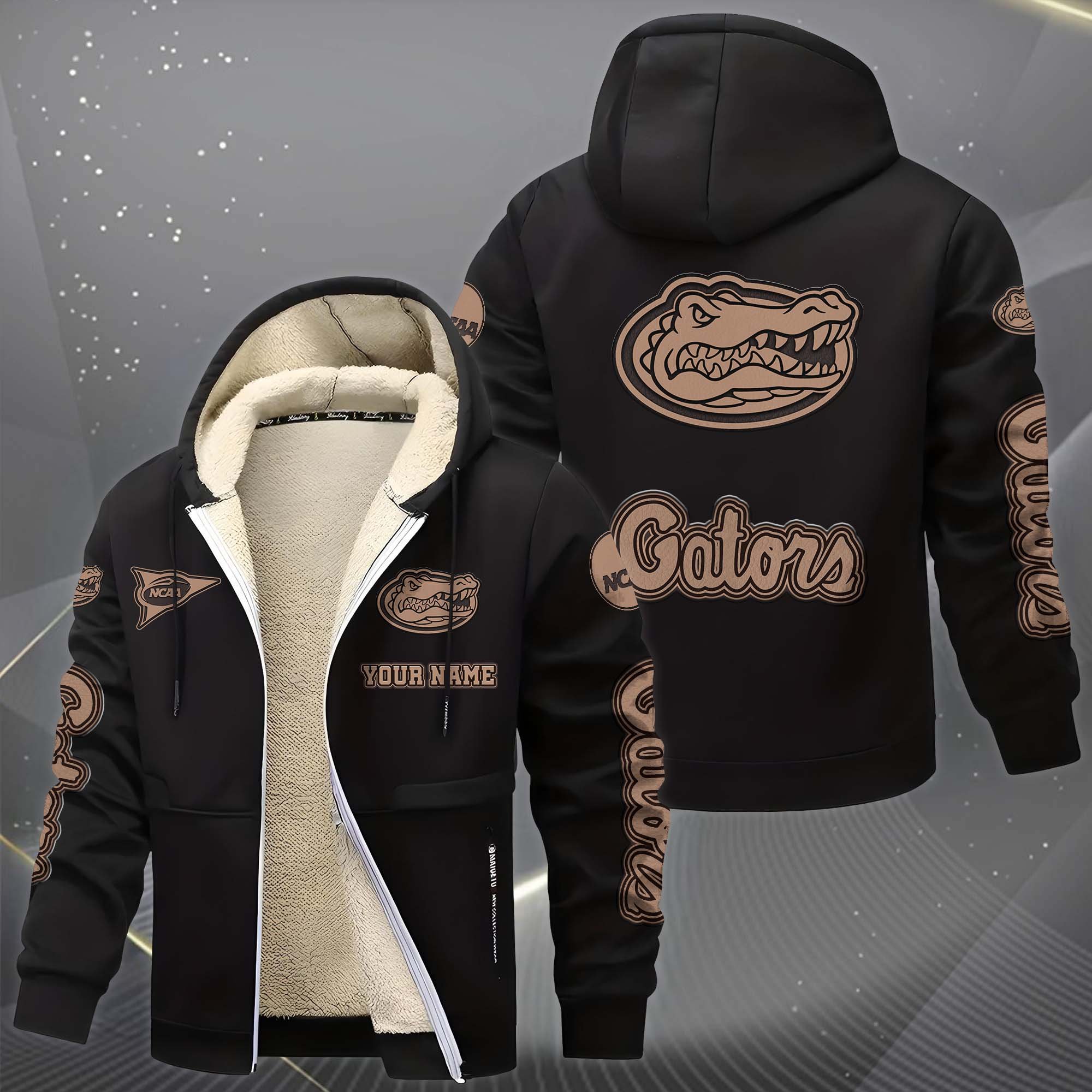 Alternative view of Florida Gators Hoodie Zip Velvet Coat Custom Your Name, Sport Jacket, Gifts For Fan EHIVM-0102254