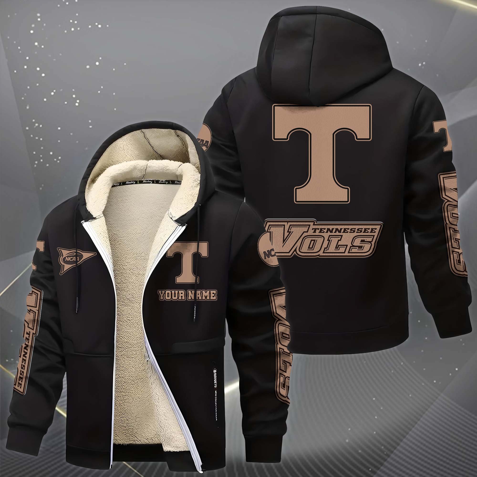 Alternative view of Tennessee Volunteers Hoodie Zip Velvet Coat Custom Your Name, Sport Jacket, Gifts For Fan EHIVM-0102254
