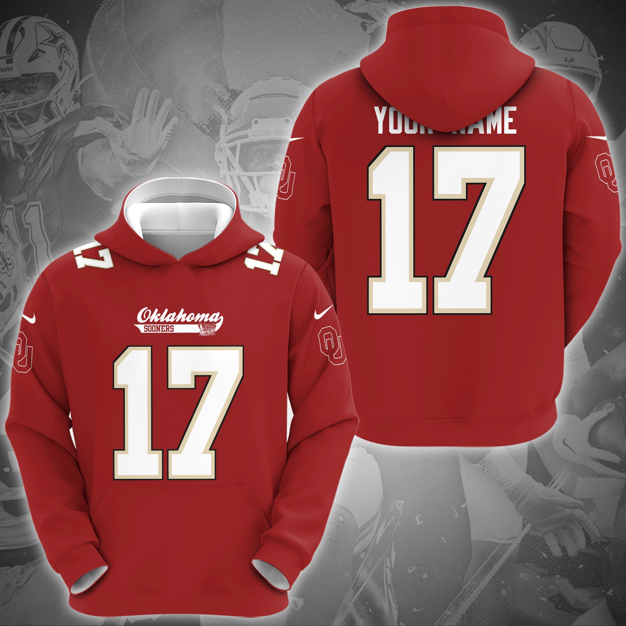 Oklahoma Sooners Hoodie Custom Name And Number, Sport Gifts For Fan ETRG-0108357