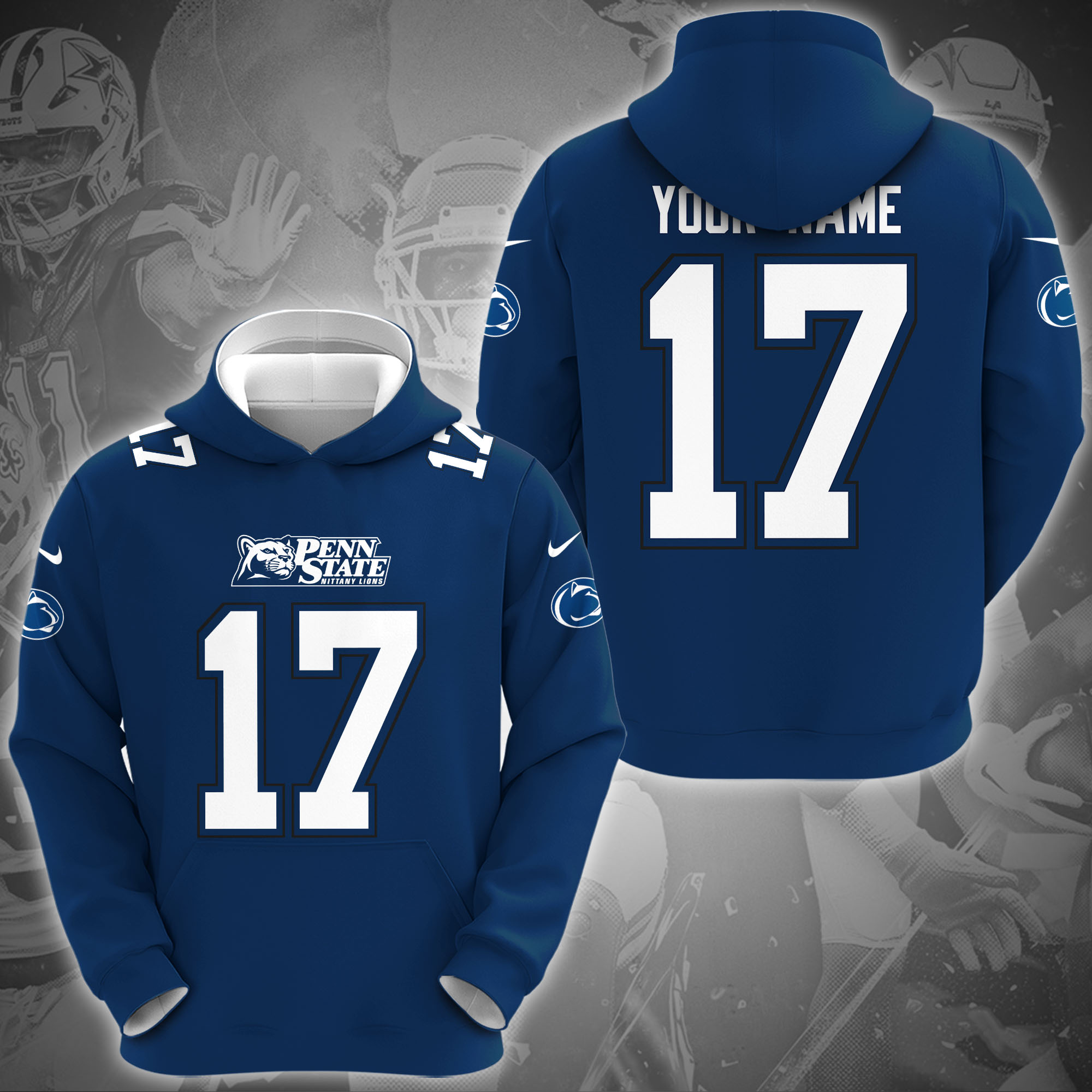 Penn State Nittany Lions Hoodie Custom Name And Number, Sport Gifts For Fan ETRG-0108357