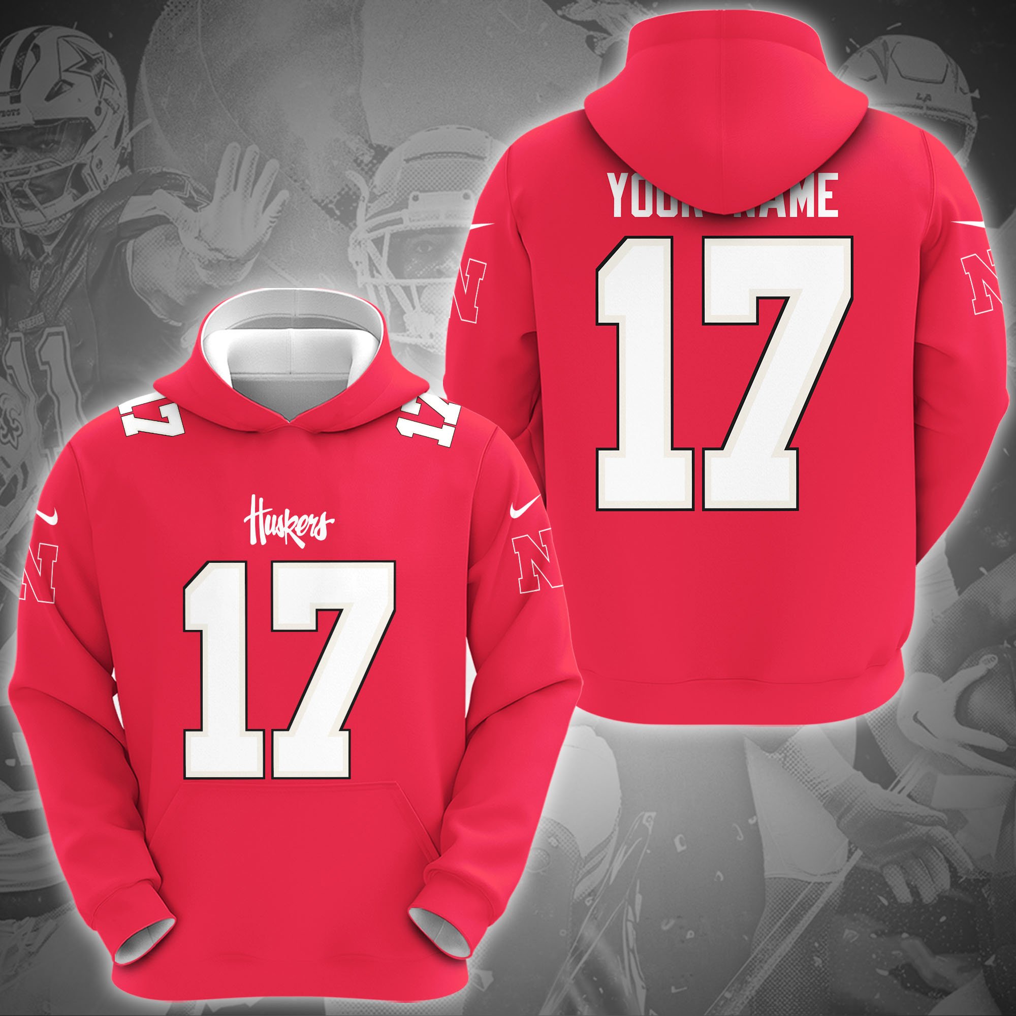 Nebraska Cornhuskers Hoodie Custom Name And Number, Sport Gifts For Fan ETRG-0108357