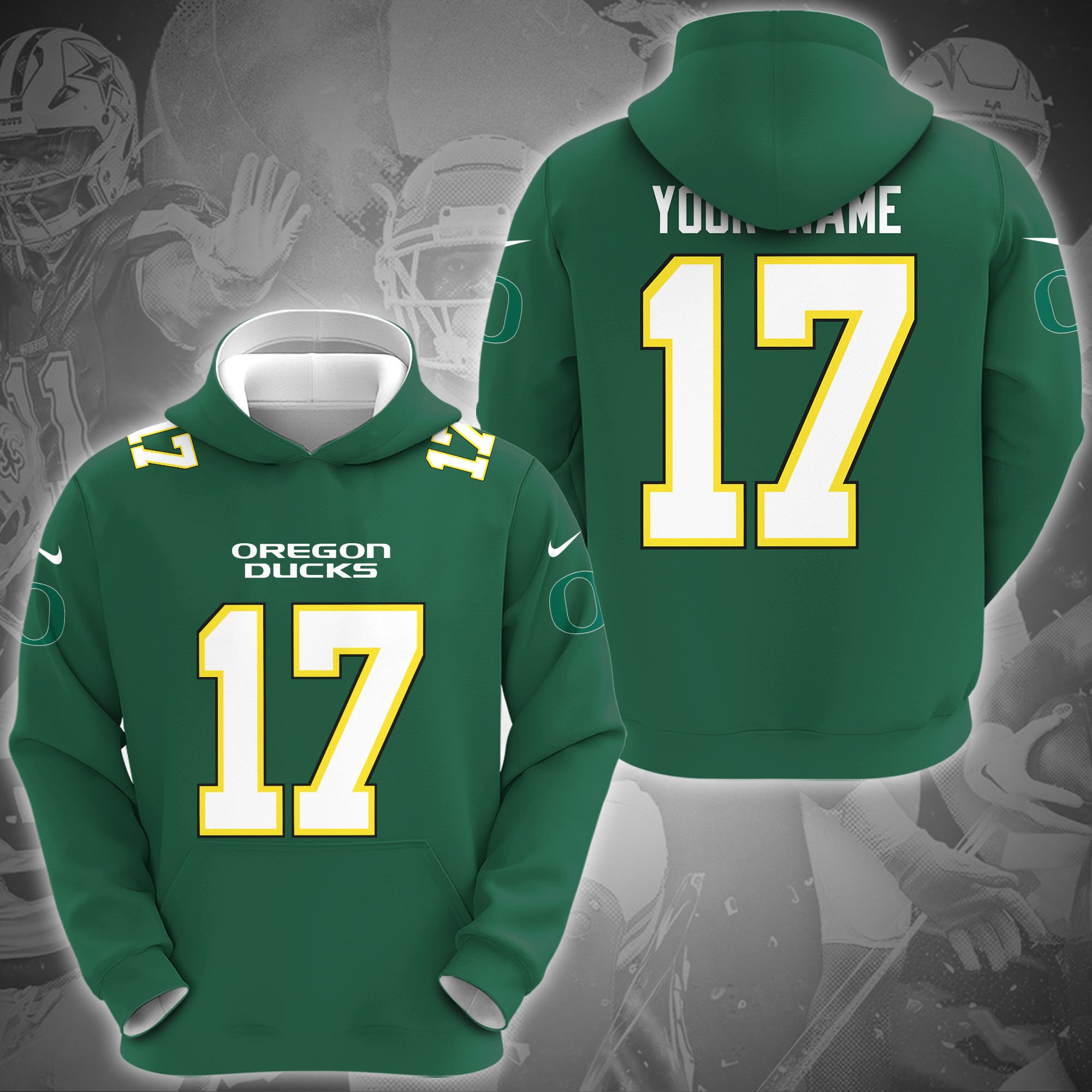 Oregon Ducks Hoodie Custom Name And Number, Sport Gifts For Fan ETRG-0108357