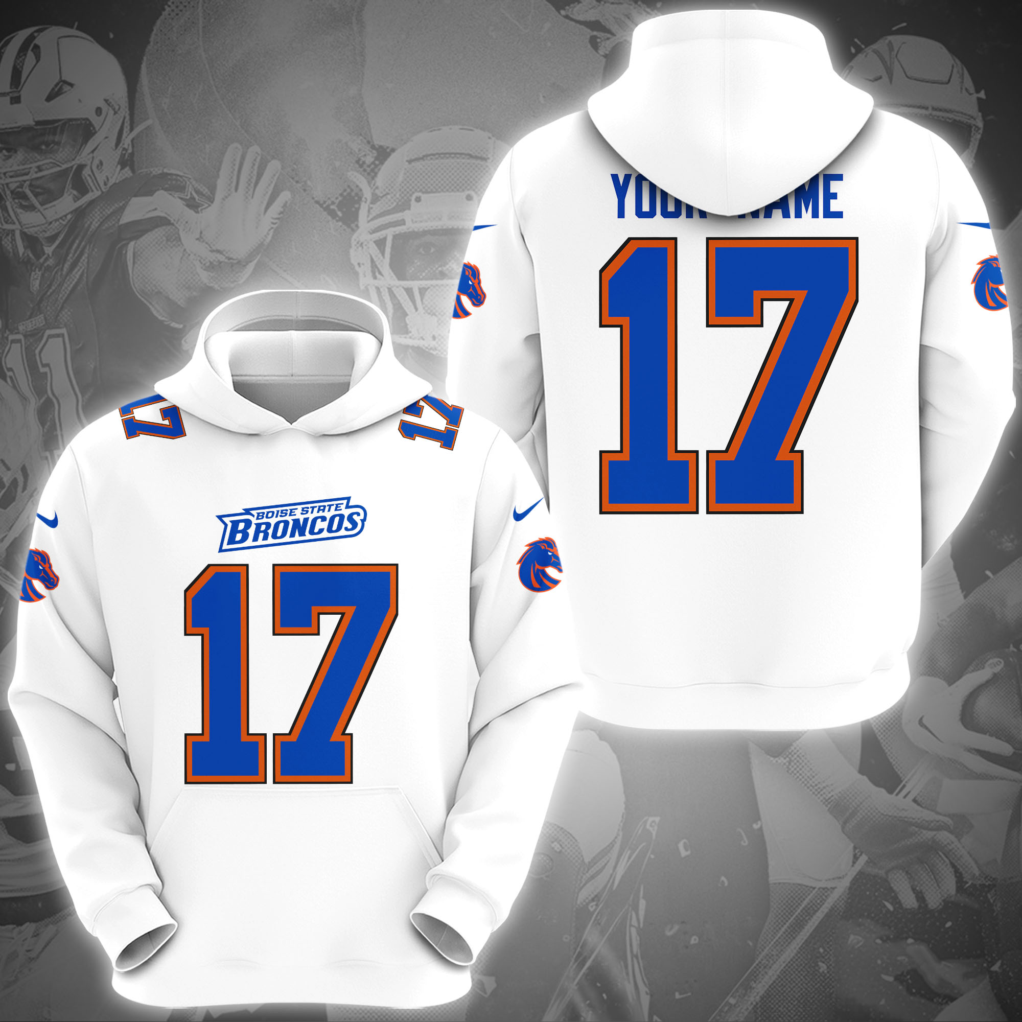 Boise State Broncos Hoodie Custom Name And Number, Sport Gifts, Fan Gifts ETRG-1231210