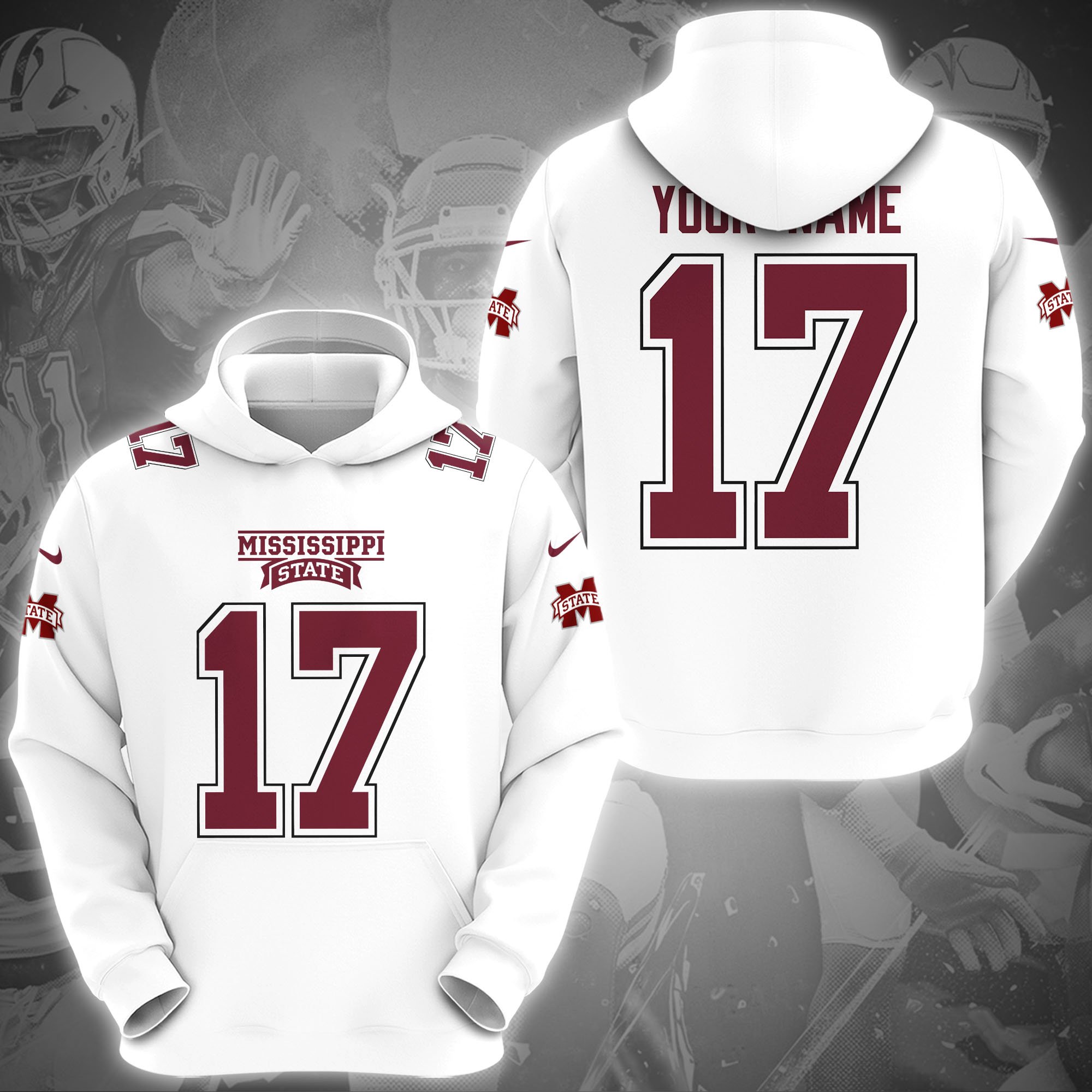 Mississippi State Bulldogs Hoodie Custom Name And Number, Sport Gifts, Fan Gifts ETRG-1231210