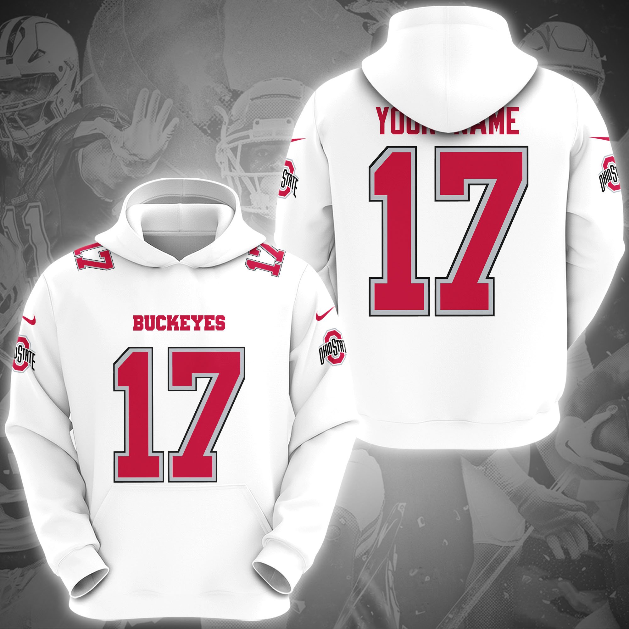 Ohio State Buckeyes Hoodie Custom Name And Number, Sport Gifts, Fan Gifts ETRG-1231210