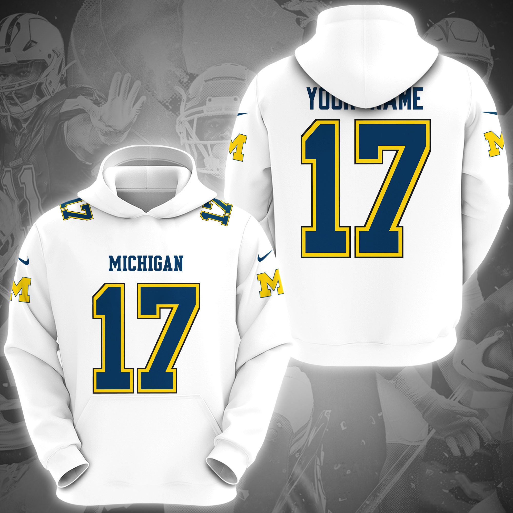 Michigan Wolverines Hoodie Custom Name And Number, Sport Gifts, Fan Gifts ETRG-1231210