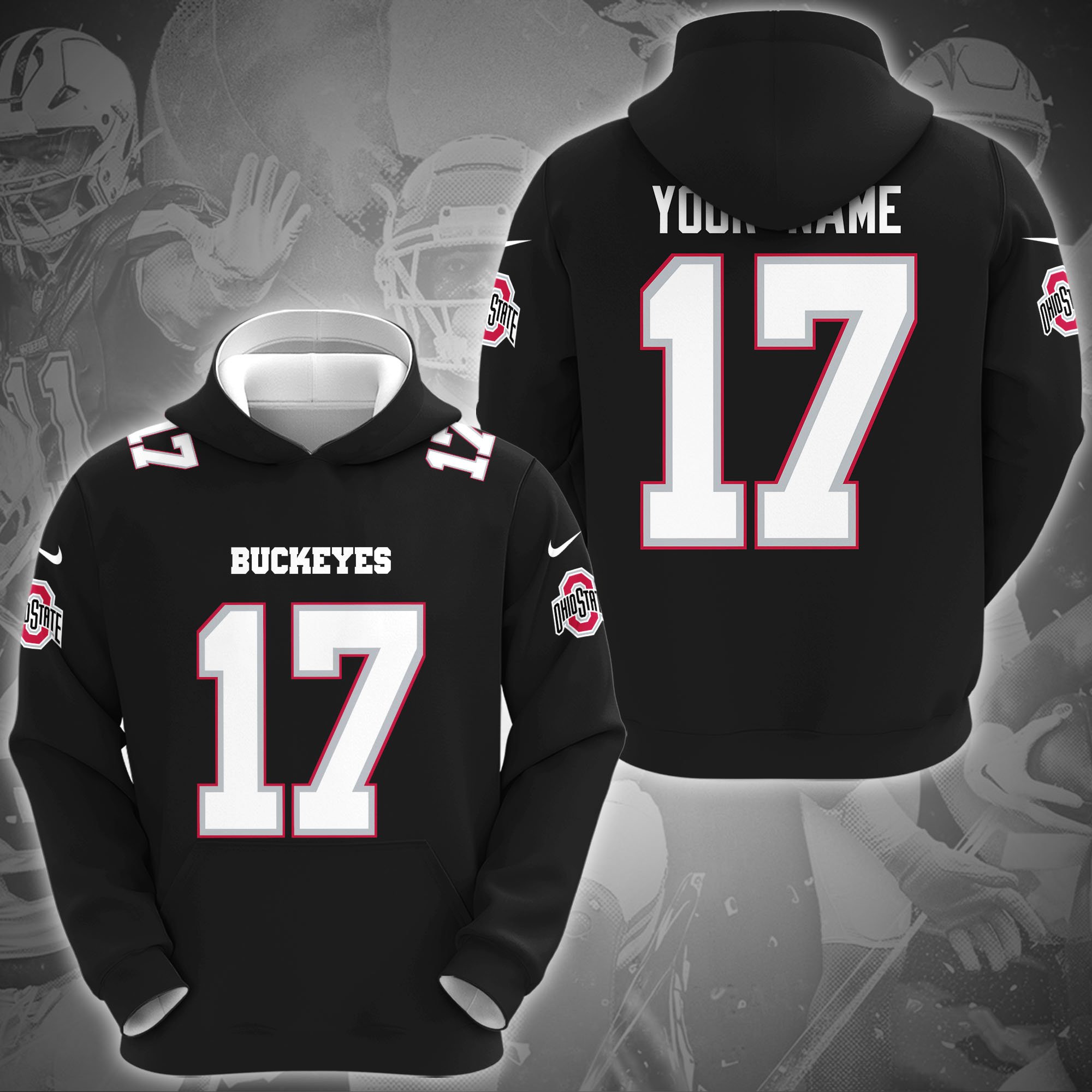 Ohio State Buckeyes Hoodie Custom Name And Number, Sport Hoodie For Fans ETRG-1231212