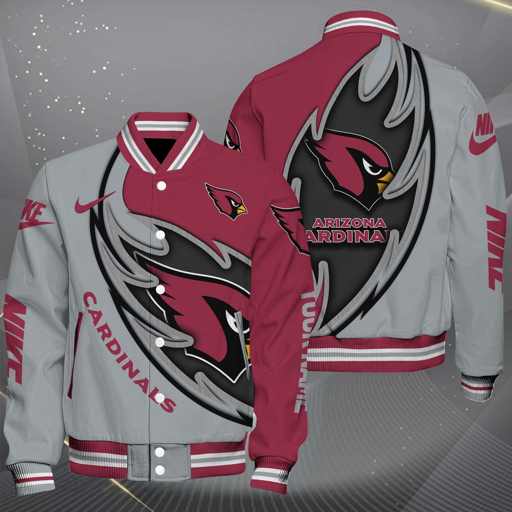 Arizona Cardinals Baseball Jacket, Sport Jacket Custom You Name, FootBall Fan Gifts EHIVM-0102253