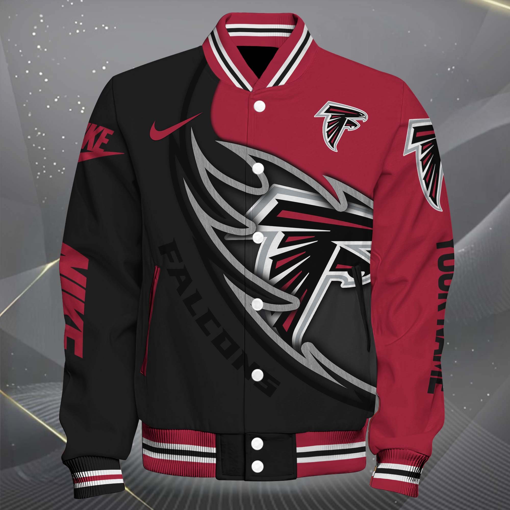 Alternative view of Atlanta Falcons Baseball Jacket, Sport Jacket Custom You Name, FootBall Fan Gifts EHIVM-0102253