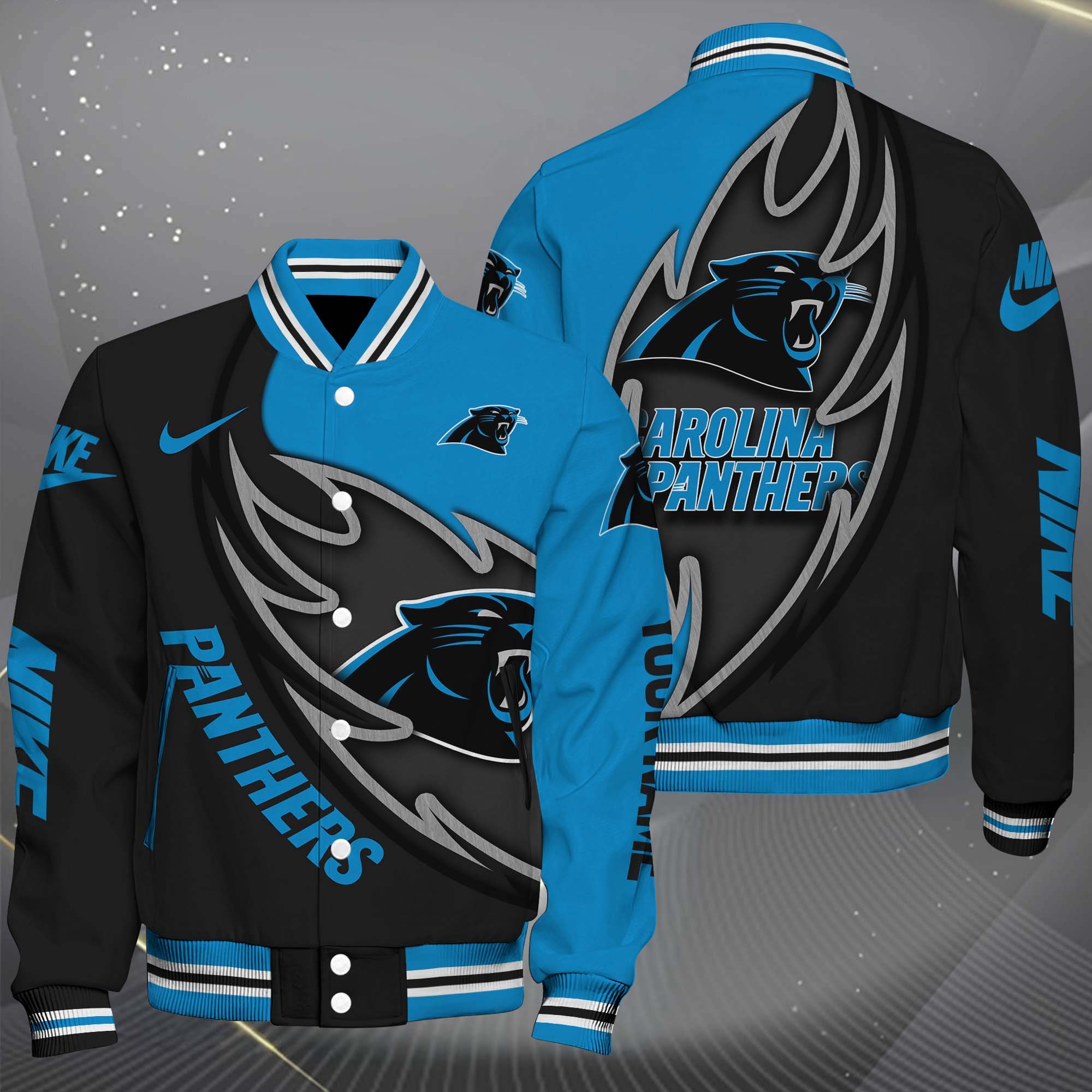 Carolina Panthers Baseball Jacket, Sport Jacket Custom You Name, FootBall Fan Gifts EHIVM-0102253