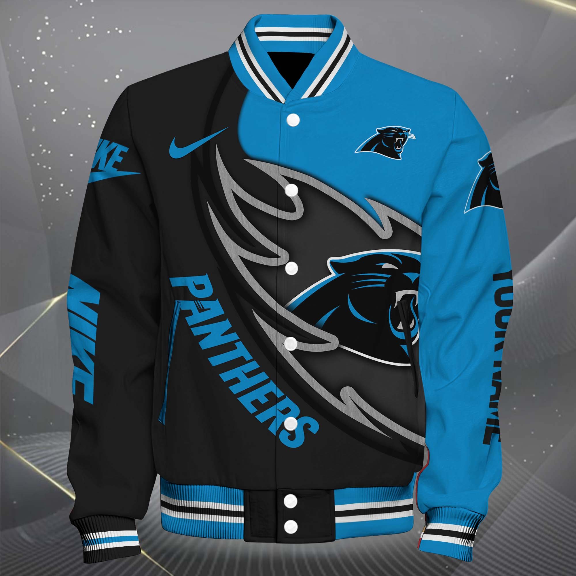 Alternative view of Carolina Panthers Baseball Jacket, Sport Jacket Custom You Name, FootBall Fan Gifts EHIVM-0102253