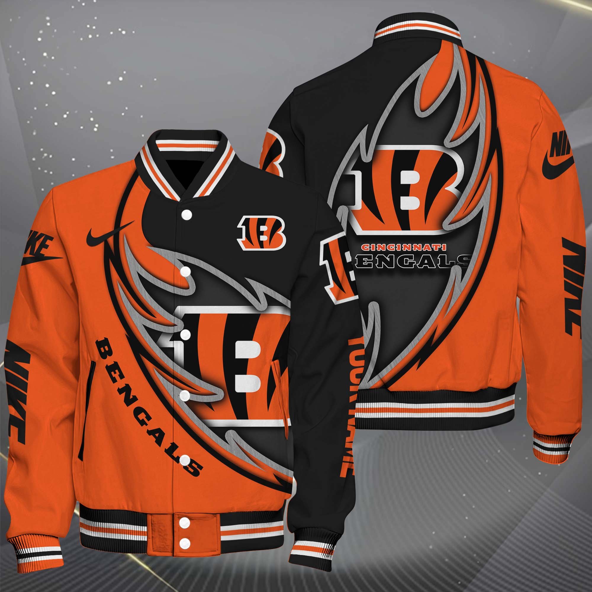 Cincinnati Bengals Baseball Jacket, Sport Jacket Custom You Name, FootBall Fan Gifts EHIVM-0102253