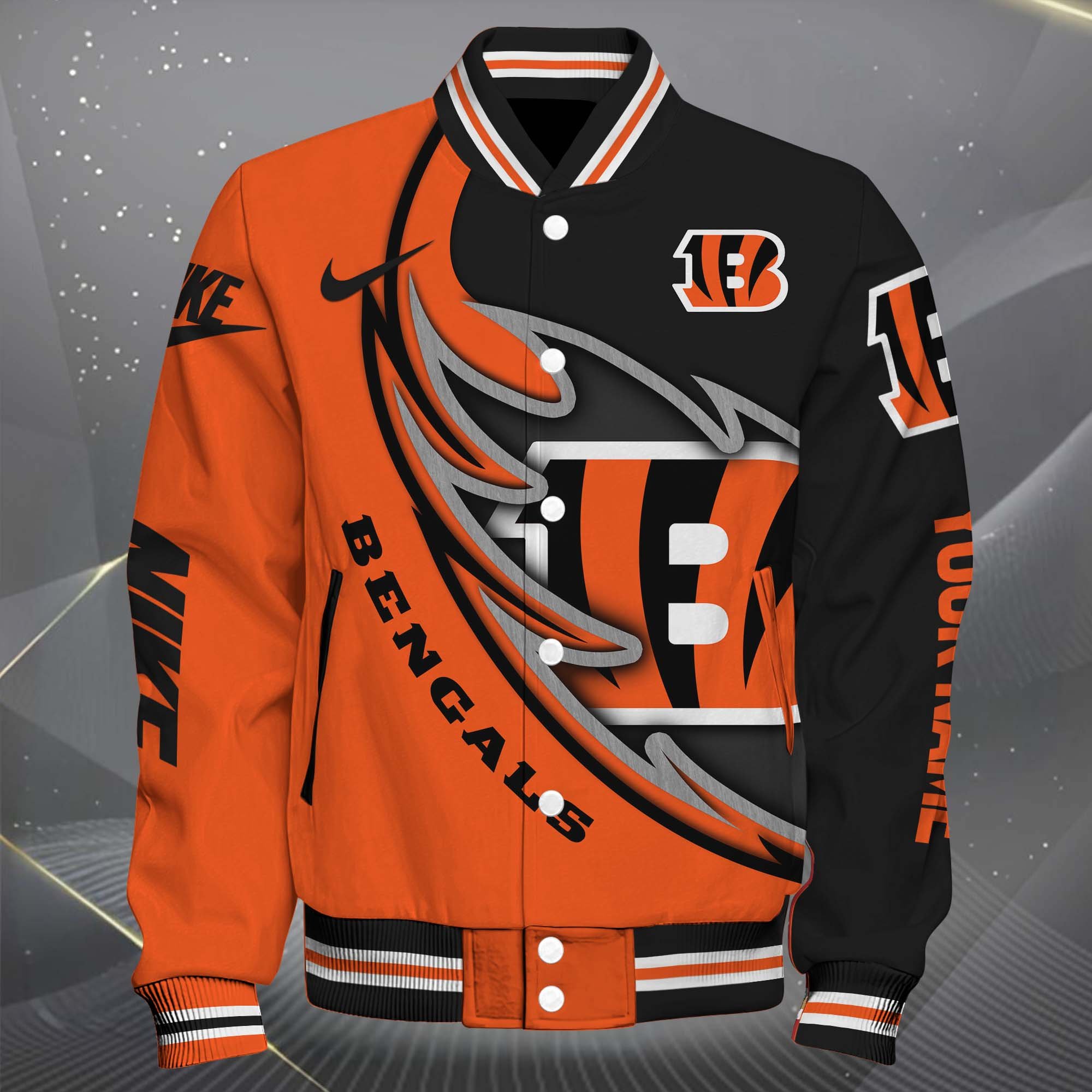 Alternative view of Cincinnati Bengals Baseball Jacket, Sport Jacket Custom You Name, FootBall Fan Gifts EHIVM-0102253