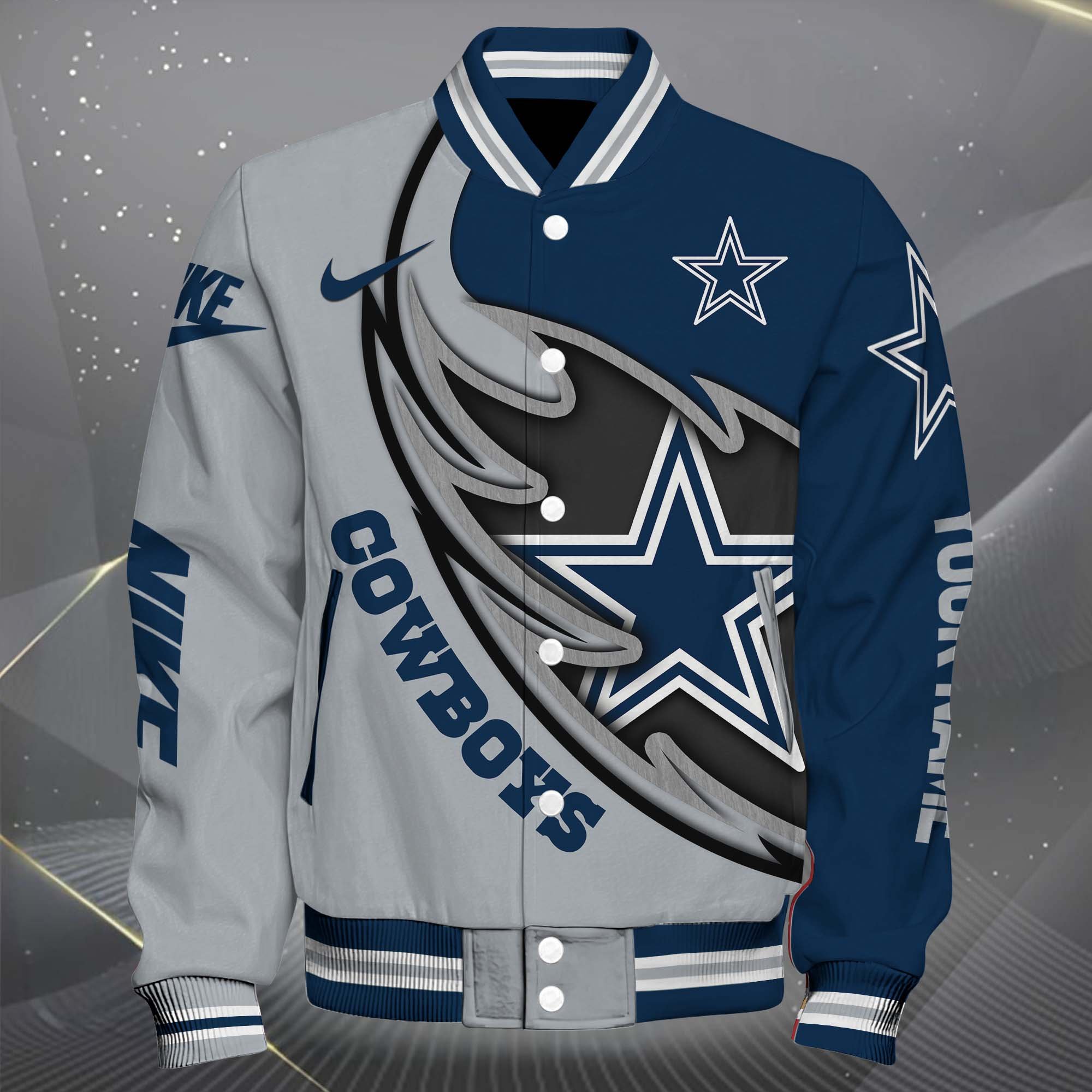 Alternative view of Dallas Cowboys Baseball Jacket, Sport Jacket Custom You Name, FootBall Fan Gifts EHIVM-0102253