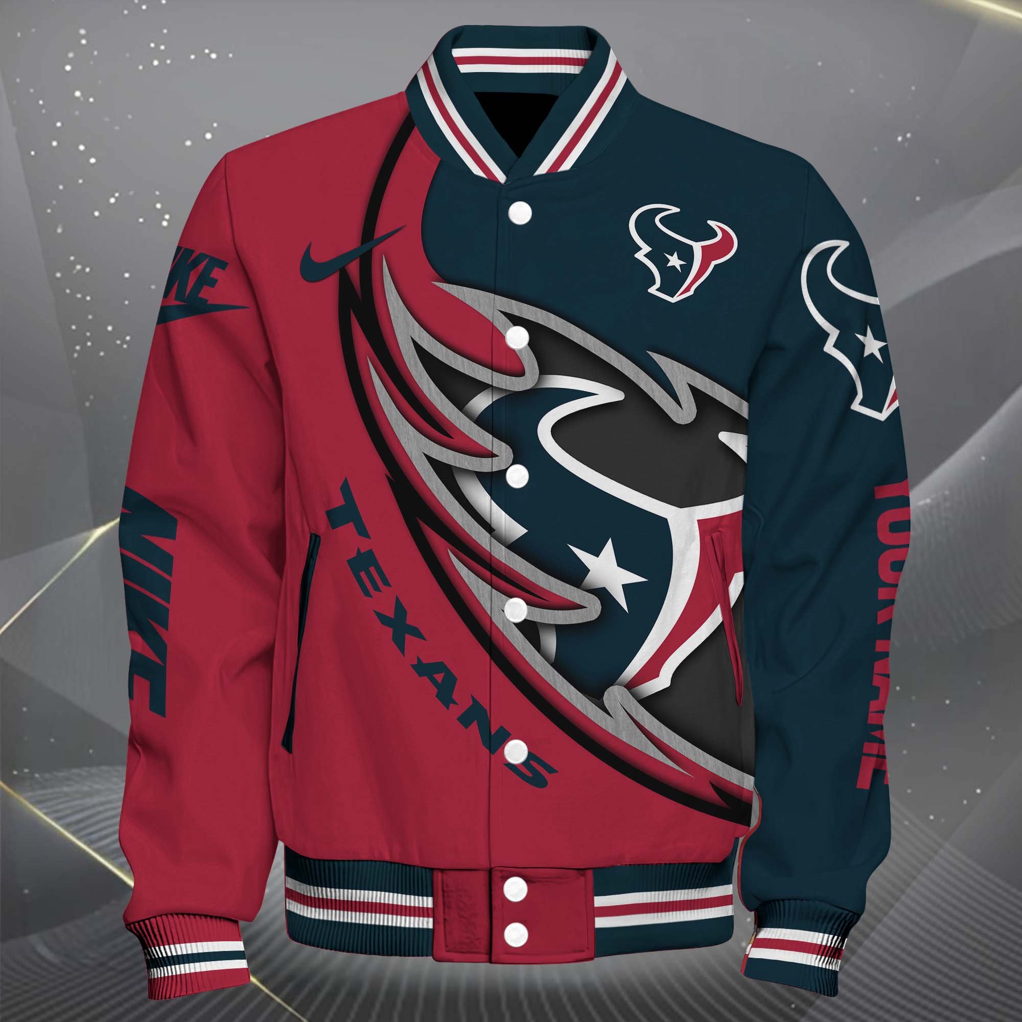 Alternative view of Houston Texans Baseball Jacket, Sport Jacket Custom You Name, FootBall Fan Gifts EHIVM-0102253