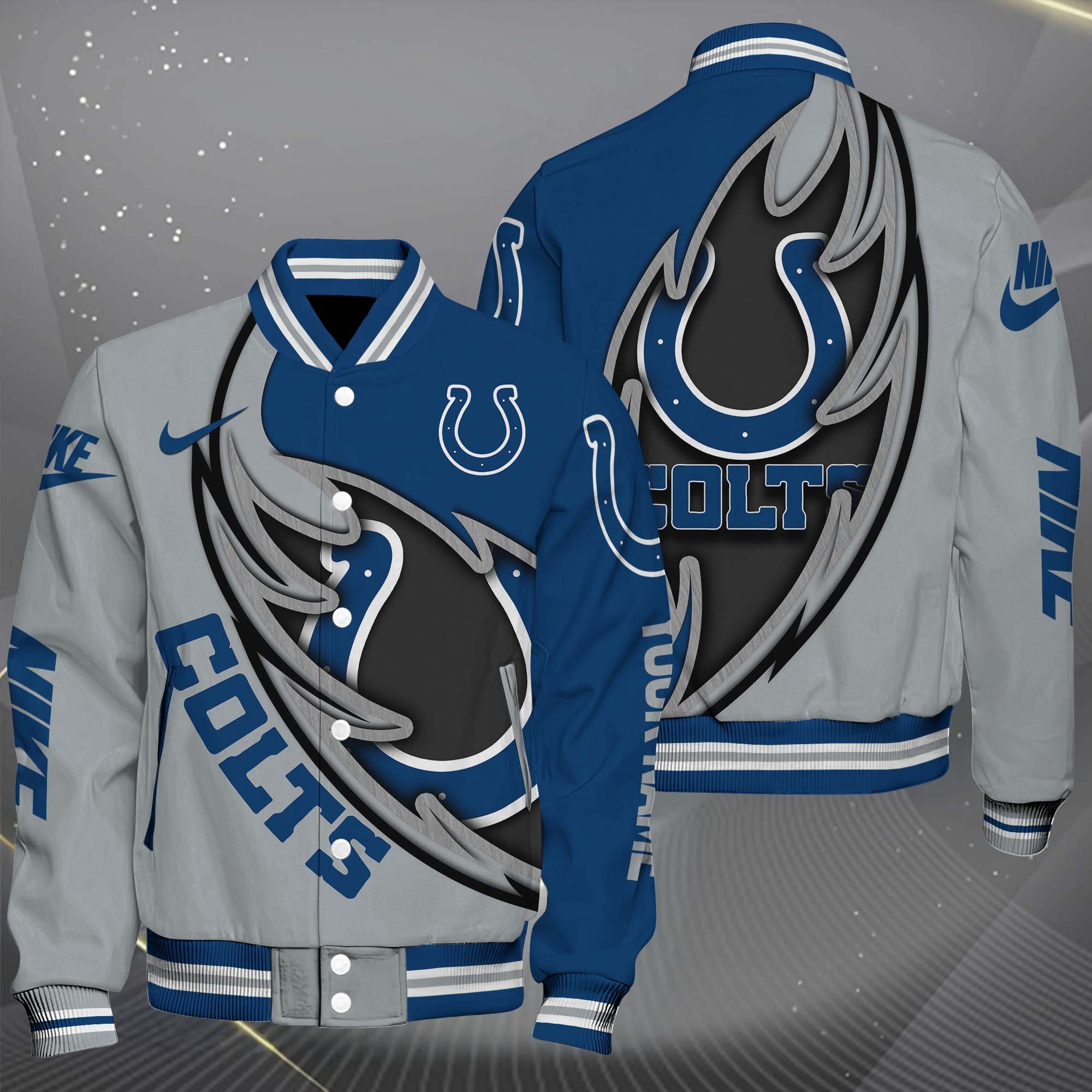 Indianapolis Colts Baseball Jacket, Sport Jacket Custom You Name, FootBall Fan Gifts EHIVM-0102253