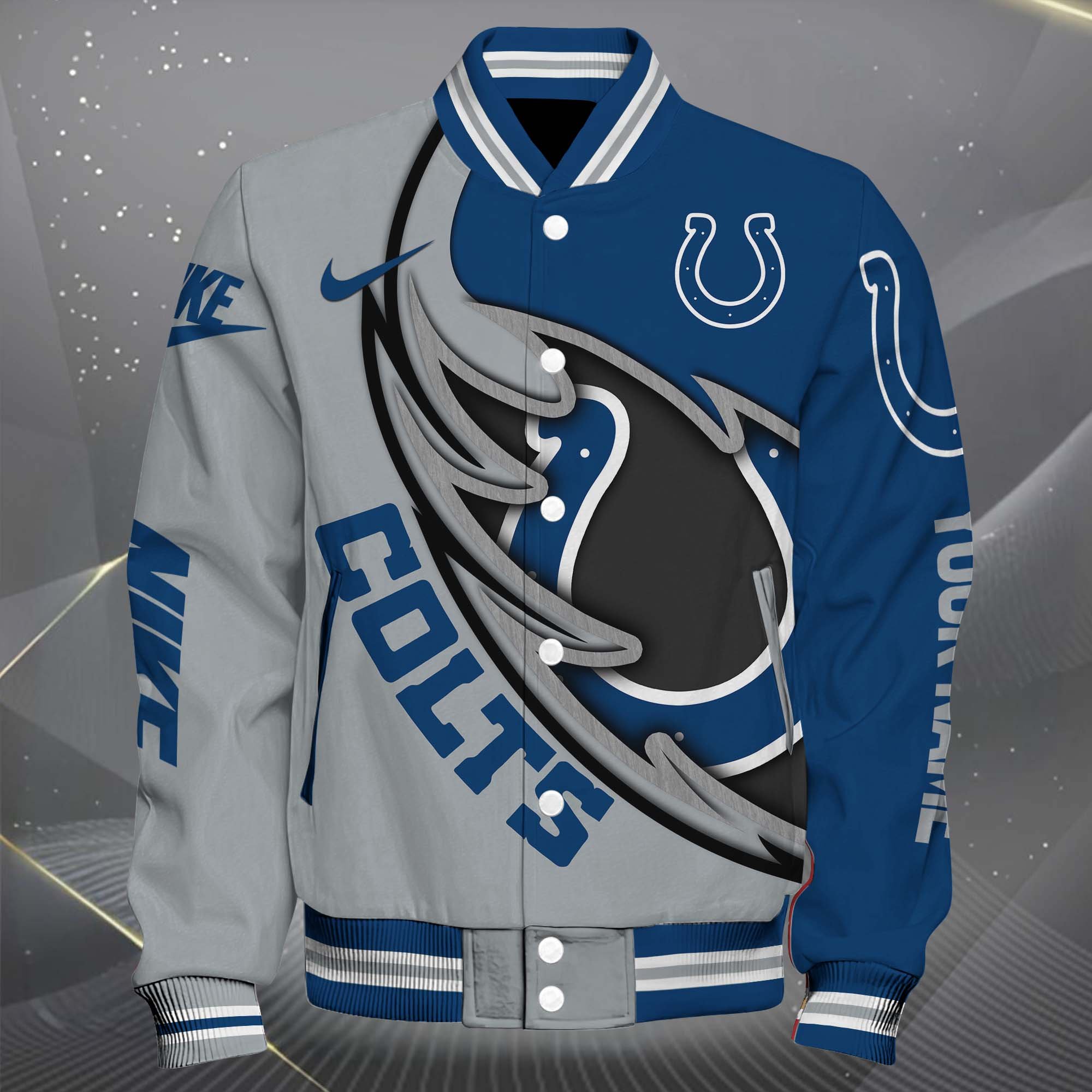 Alternative view of Indianapolis Colts Baseball Jacket, Sport Jacket Custom You Name, FootBall Fan Gifts EHIVM-0102253