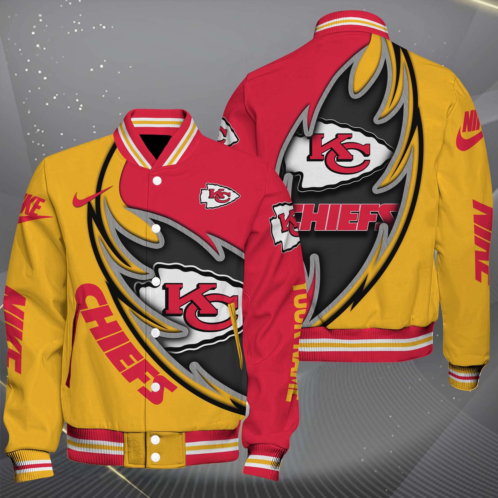Kansas City Chiefs Baseball Jacket, Sport Jacket Custom You Name, FootBall Fan Gifts EHIVM-0102253
