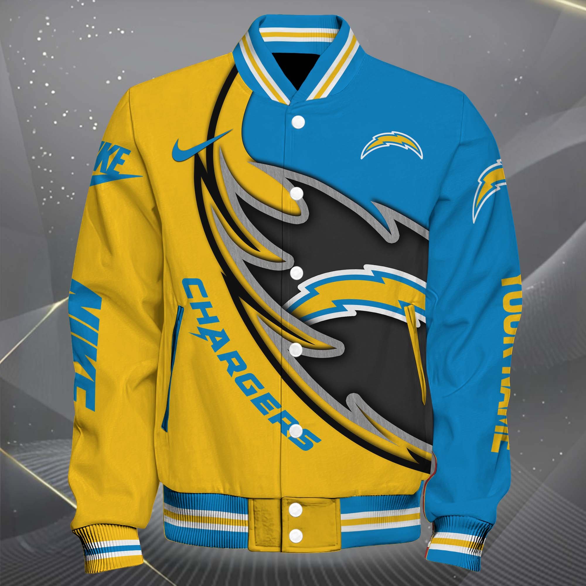 Alternative view of Los Angeles Chargers Baseball Jacket, Sport Jacket Custom You Name, FootBall Fan Gifts EHIVM-0102253