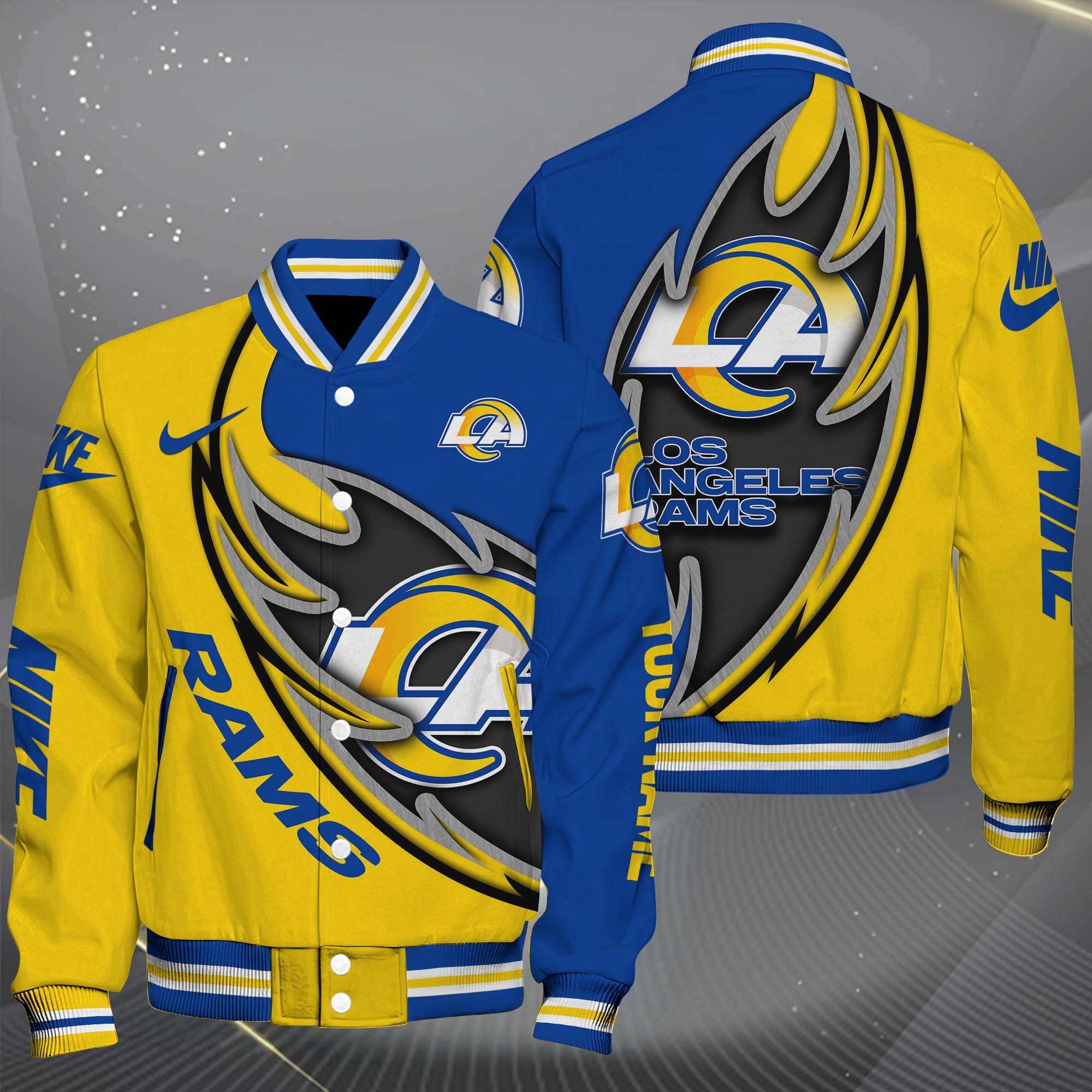 Los Angeles Rams Baseball Jacket, Sport Jacket Custom You Name, FootBall Fan Gifts EHIVM-0102253