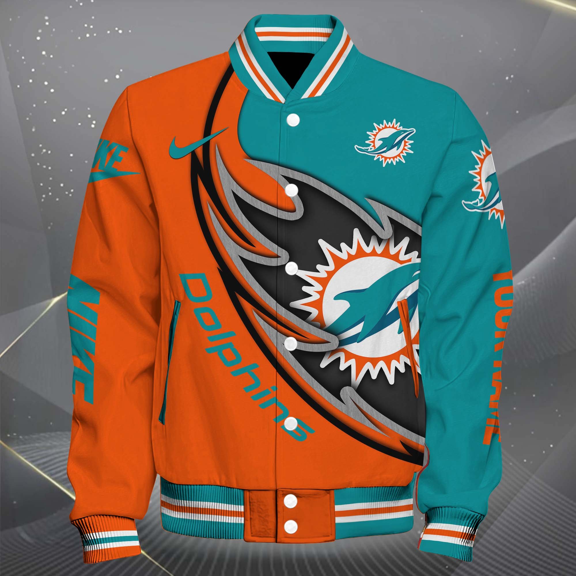 Alternative view of Miami Dolphins Baseball Jacket, Sport Jacket Custom You Name, FootBall Fan Gifts EHIVM-0102253