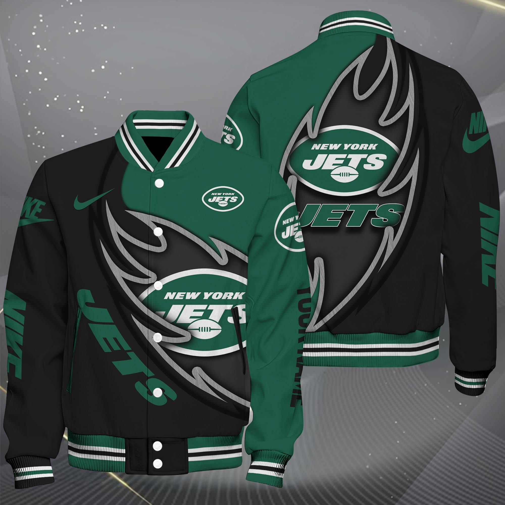 New York Jets Baseball Jacket, Sport Jacket Custom You Name, FootBall Fan Gifts EHIVM-0102253