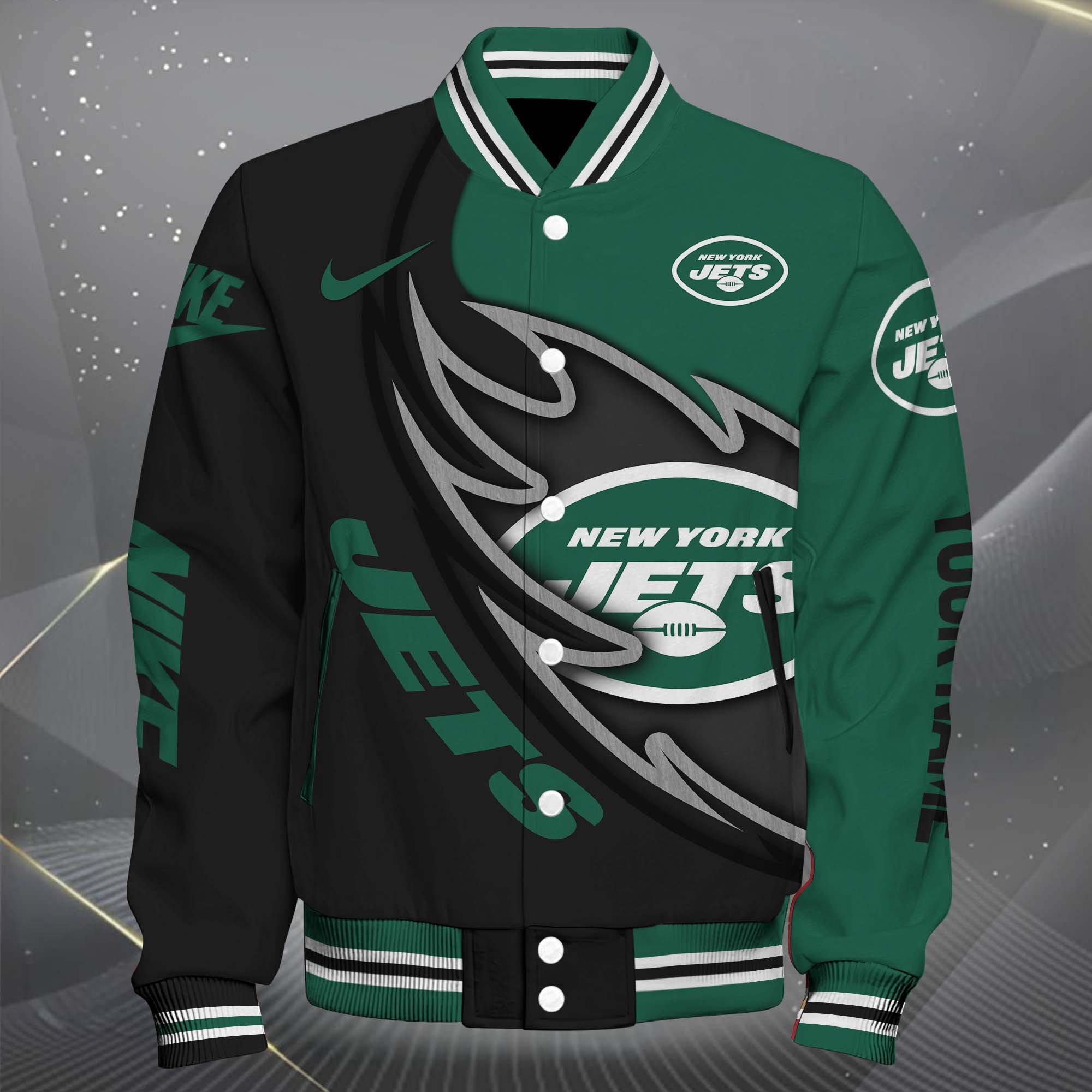 Alternative view of New York Jets Baseball Jacket, Sport Jacket Custom You Name, FootBall Fan Gifts EHIVM-0102253