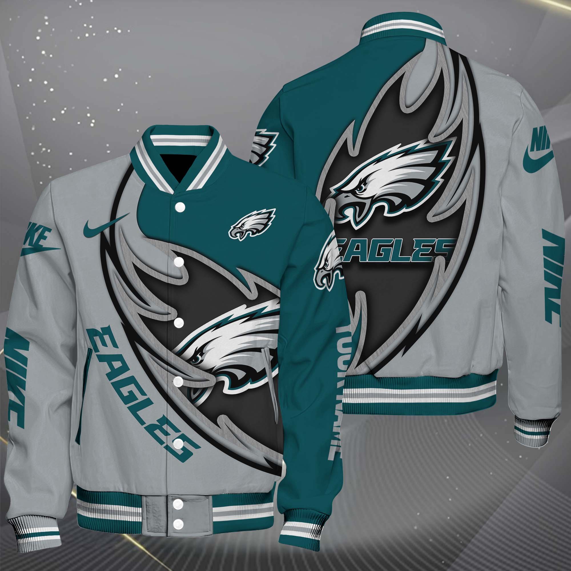 Philadelphia Eagles Baseball Jacket, Sport Jacket Custom You Name, FootBall Fan Gifts EHIVM-0102253