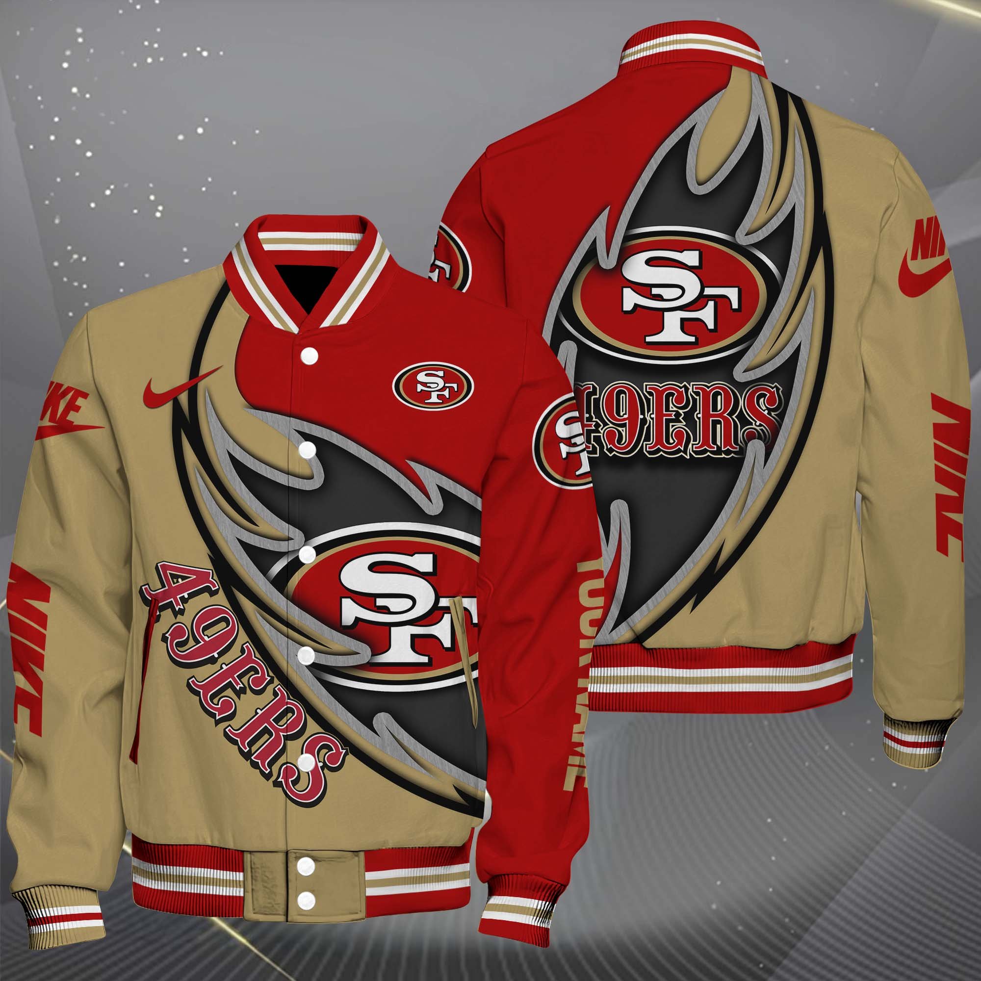 San Francisco 49ers Baseball Jacket, Sport Jacket Custom You Name, FootBall Fan Gifts EHIVM-0102253