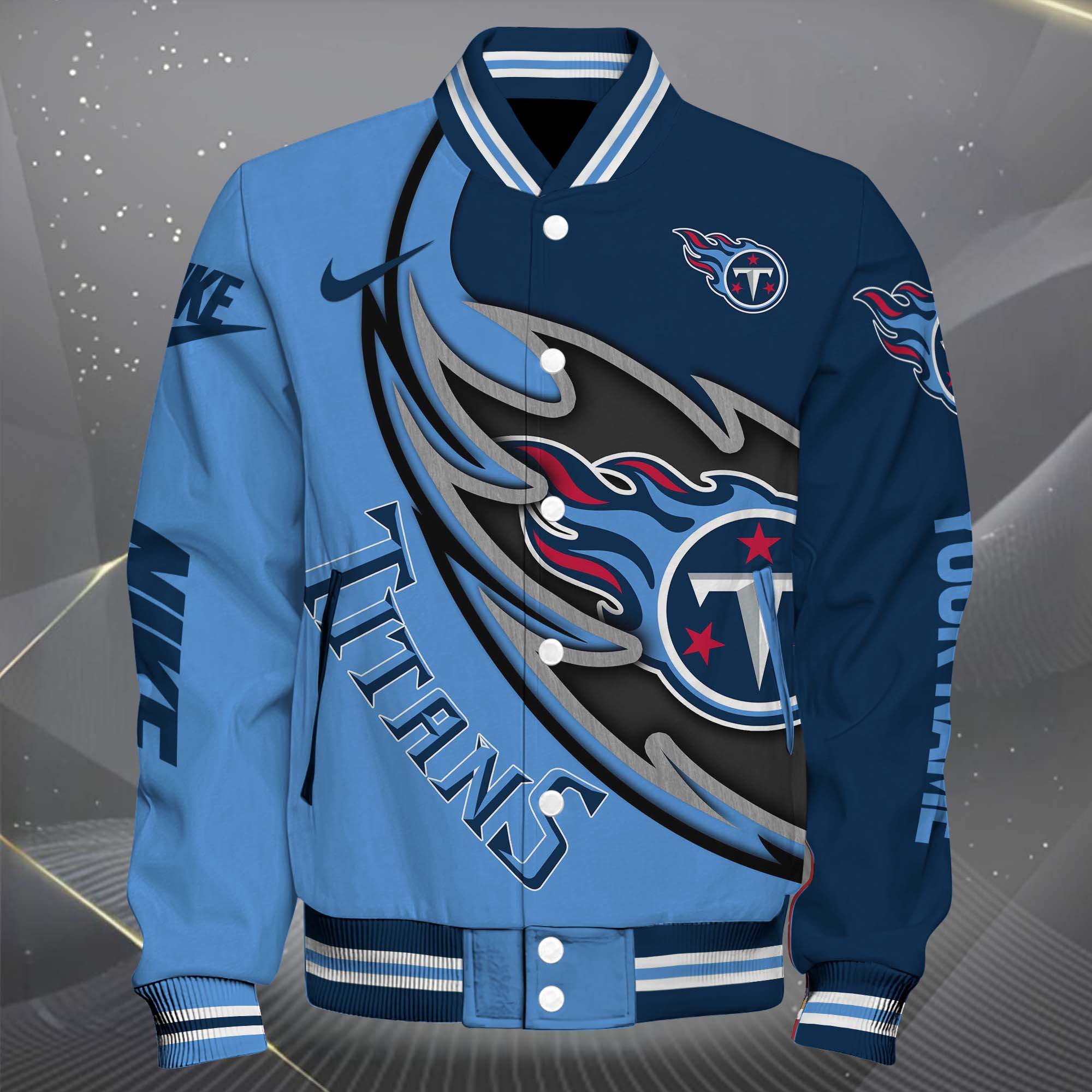 Alternative view of Tennessee Titans Baseball Jacket, Sport Jacket Custom You Name, FootBall Fan Gifts EHIVM-0102253
