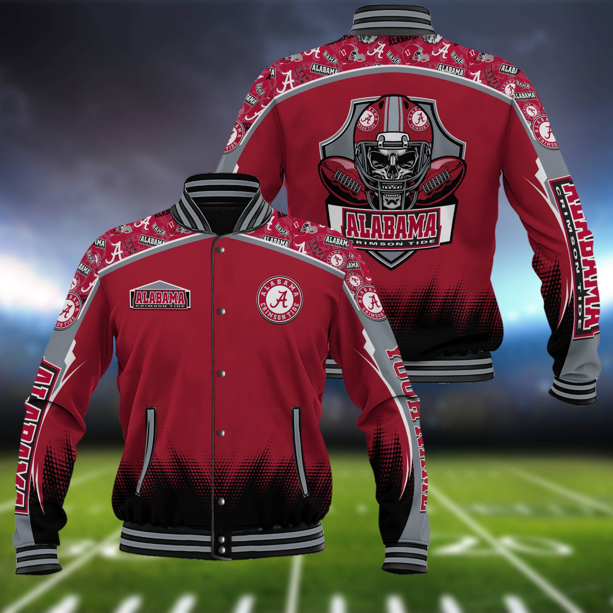 Alabama Crimson Tide Baseball Jacket Custom Name, Sport Team Jacket, Sport Gifts ETHY-0115485A