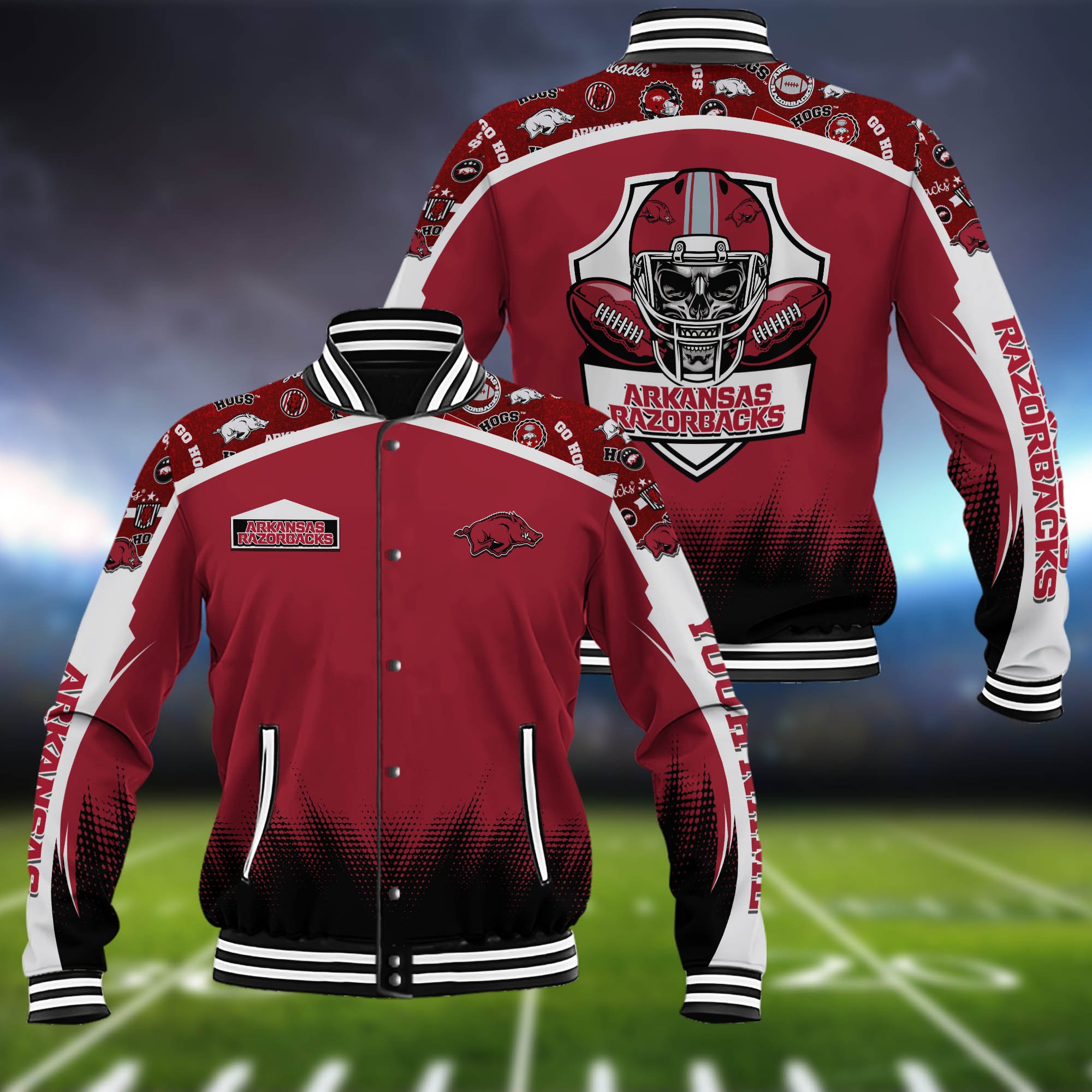 Arkansas Razorbacks Baseball Jacket Custom Name, Sport Team Jacket, Sport Gifts ETHY-0115485A