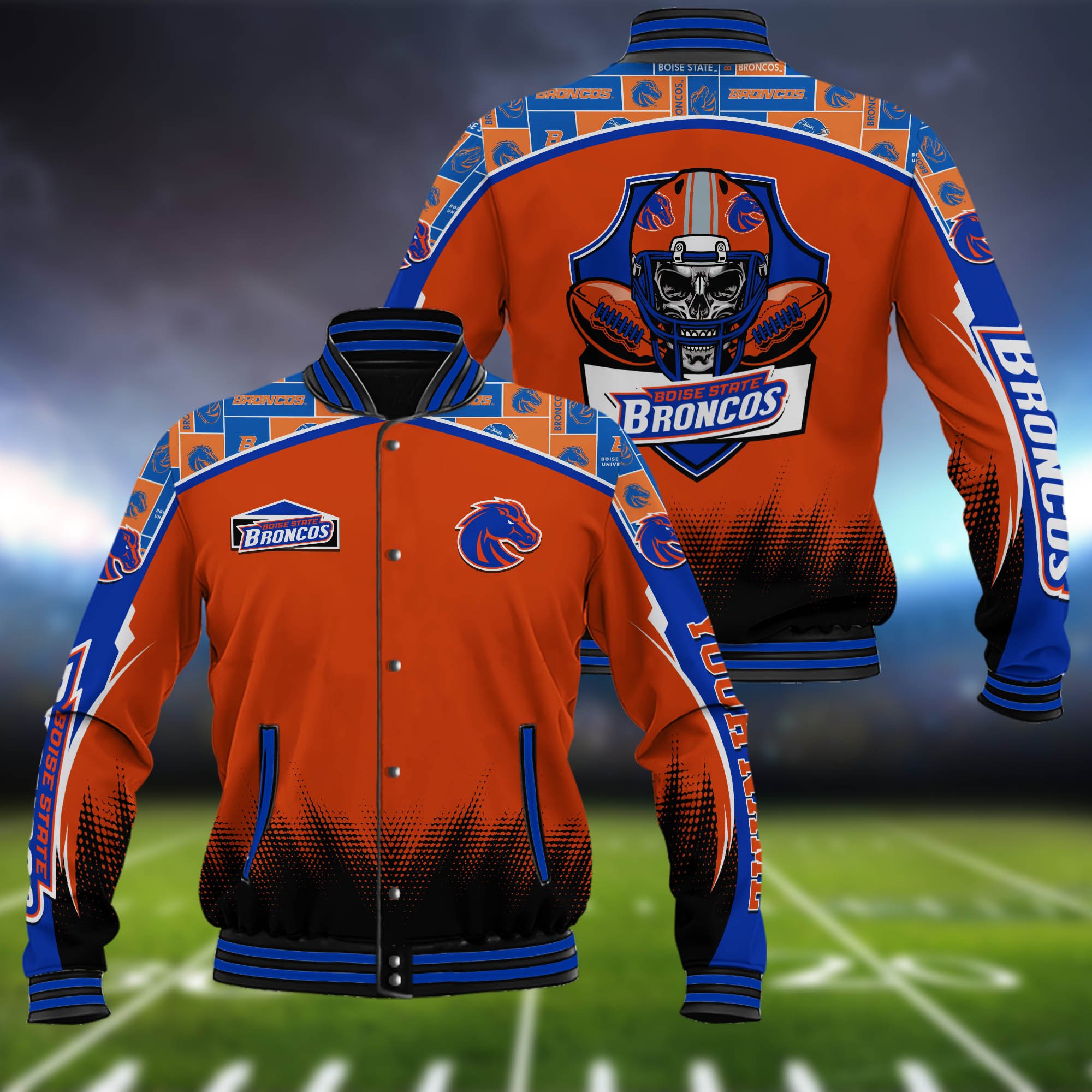Boise State Broncos Baseball Jacket Custom Name, Sport Team Jacket, Sport Gifts ETHY-0115485A
