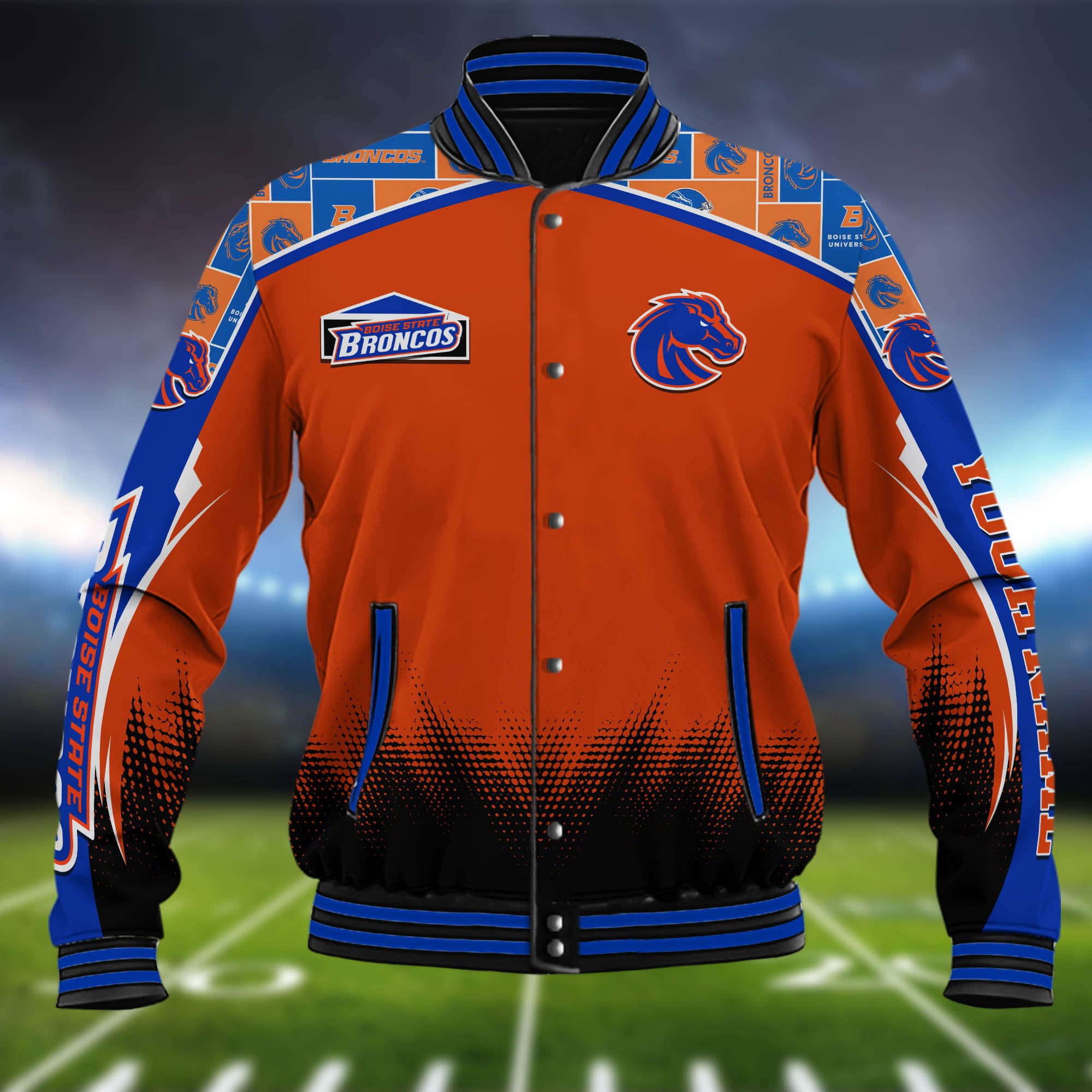 Alternative view of Boise State Broncos Baseball Jacket Custom Name, Sport Team Jacket, Sport Gifts ETHY-0115485A