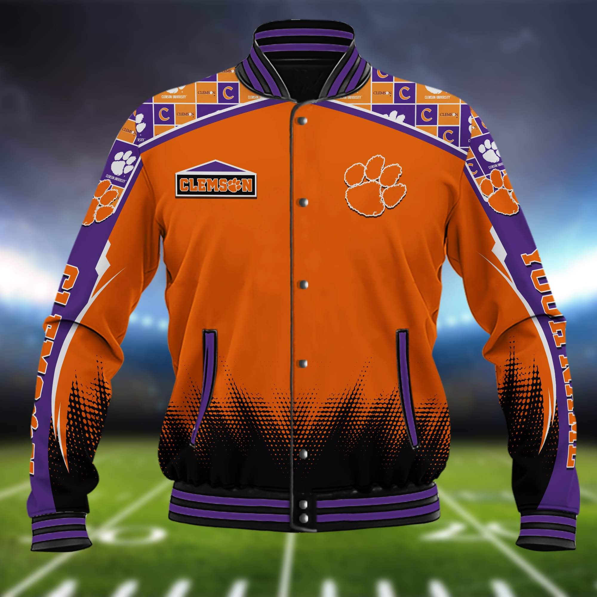 Alternative view of Clemson Tigers Baseball Jacket Custom Name, Sport Team Jacket, Sport Gifts ETHY-0115485A
