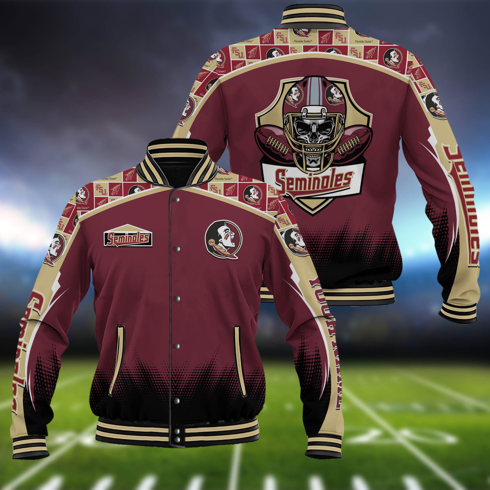 Florida State Seminoles Baseball Jacket Custom Name, Sport Team Jacket, Sport Gifts ETHY-0115485A