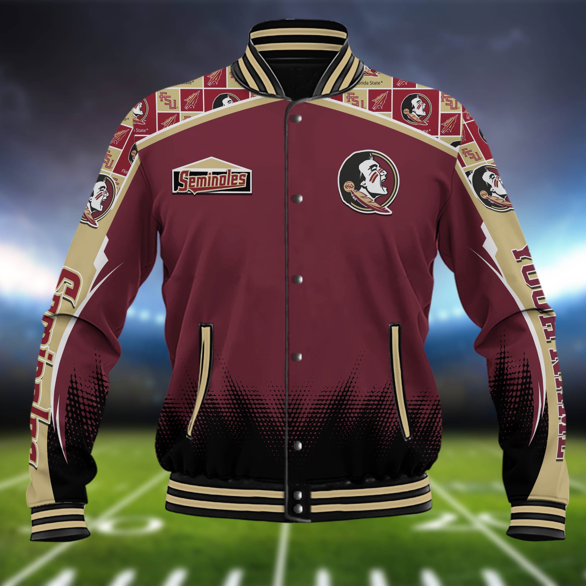 Alternative view of Florida State Seminoles Baseball Jacket Custom Name, Sport Team Jacket, Sport Gifts ETHY-0115485A