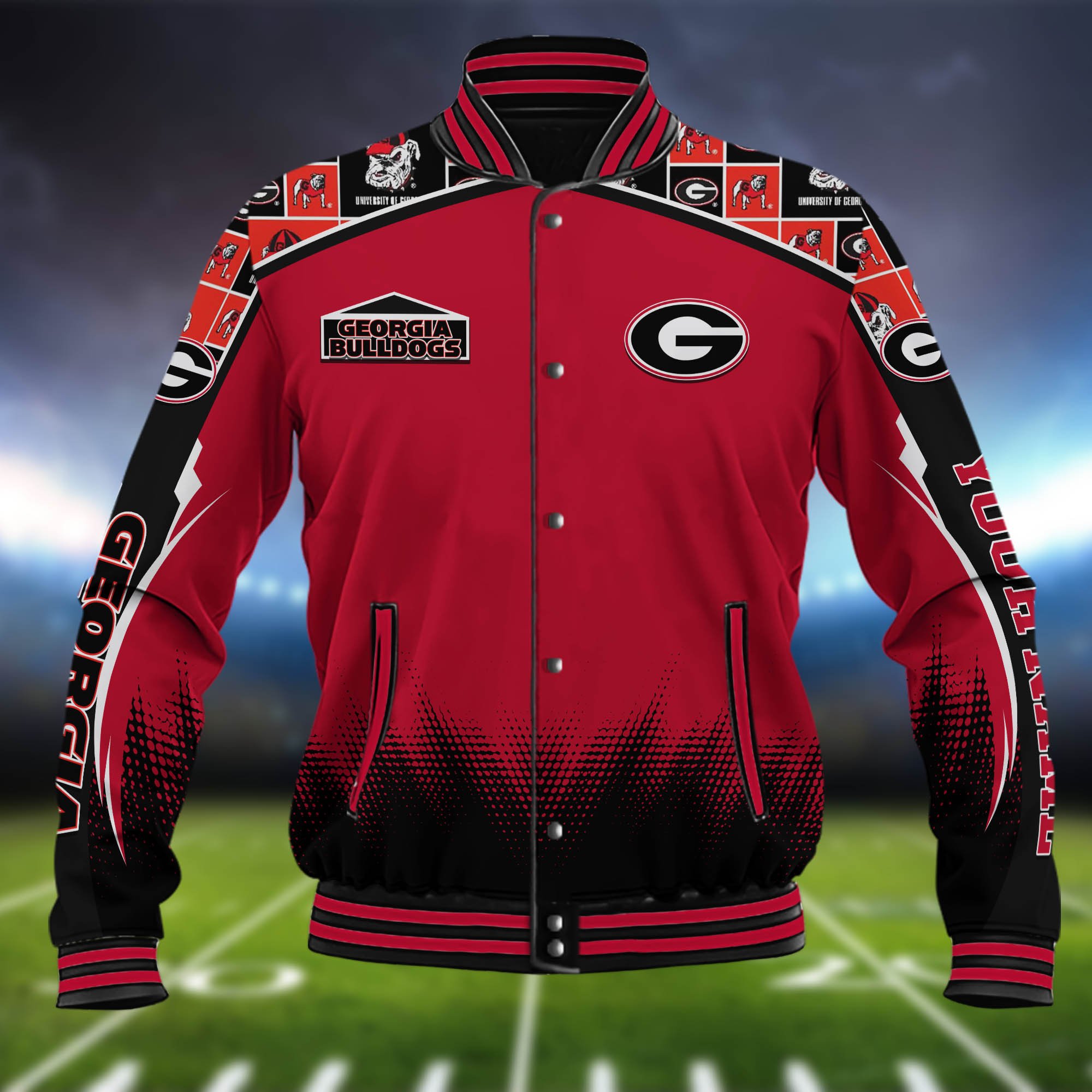 Alternative view of Georgia Bulldogs Baseball Jacket Custom Name, Sport Team Jacket, Sport Gifts ETHY-0115485A