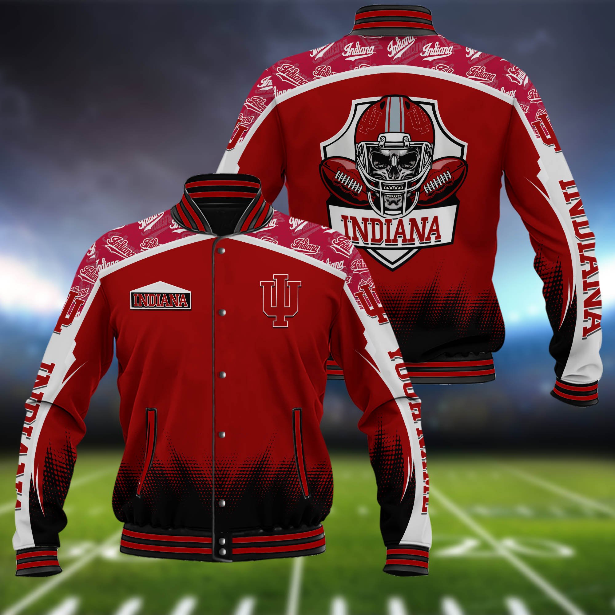 Indiana Hoosiers Baseball Jacket Custom Name, Sport Team Jacket, Sport Gifts ETHY-0115485A